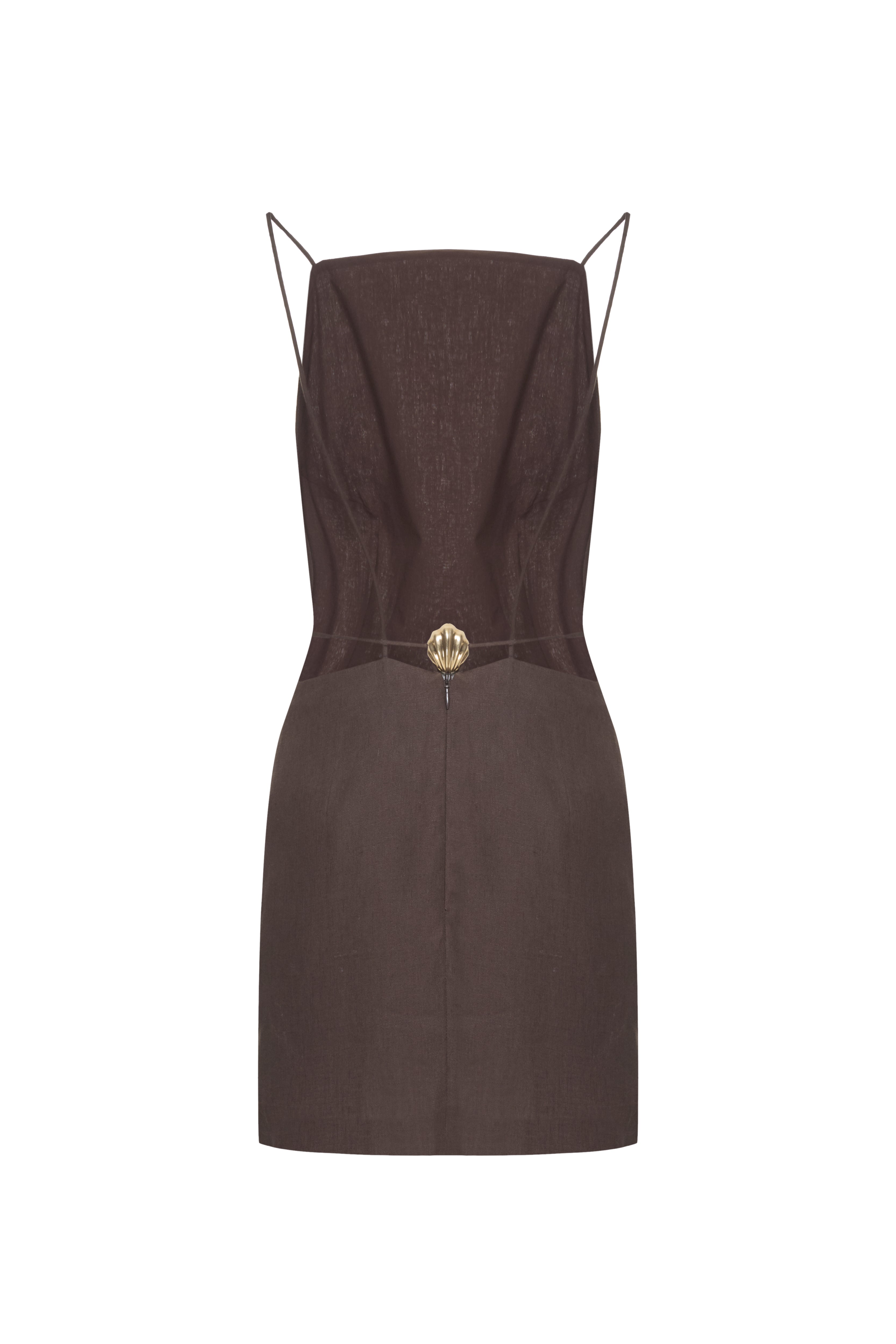 ADELLA BROWN MINI DRESS