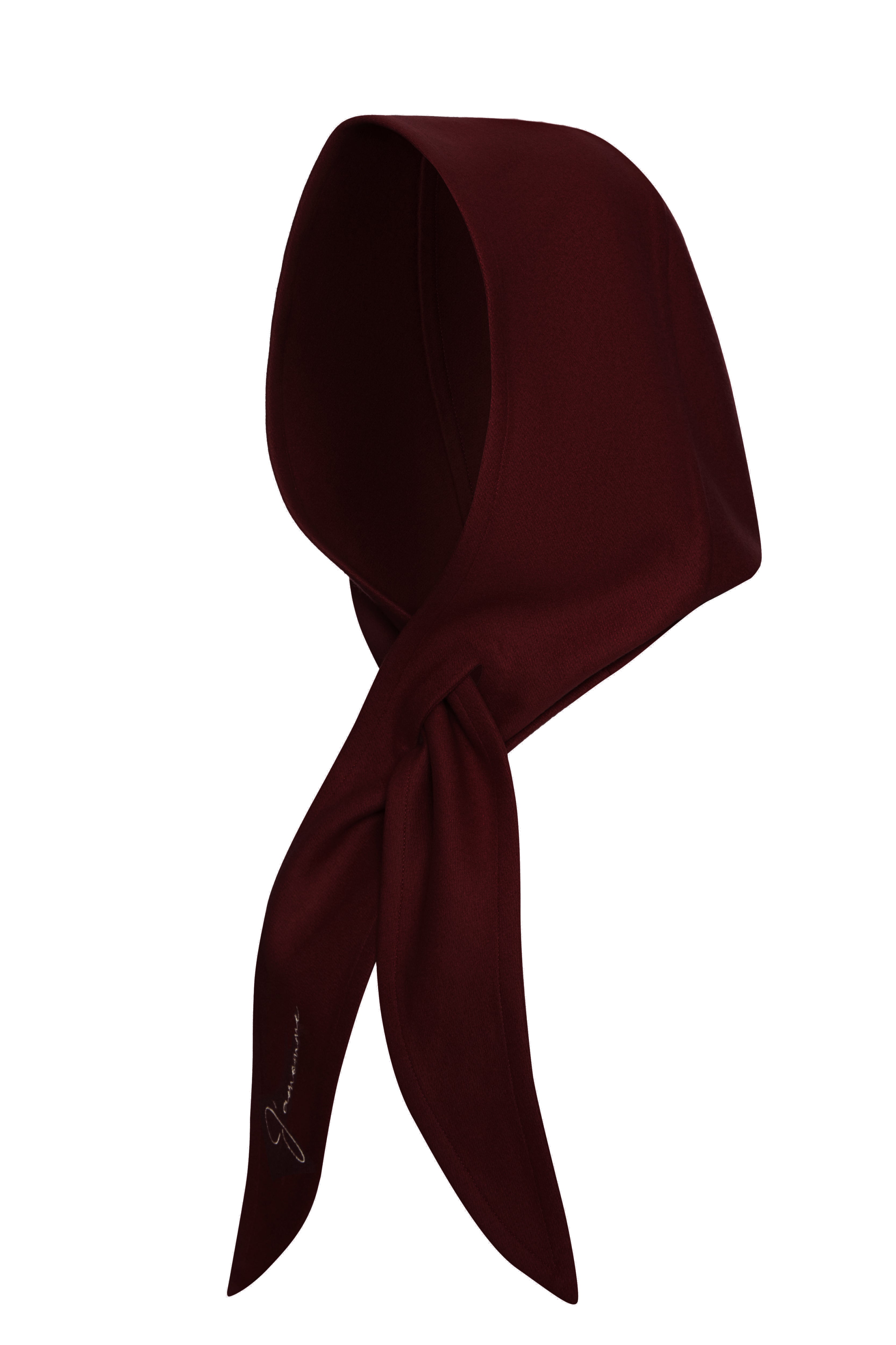 WOOL BURGUNDY KERCHIEF