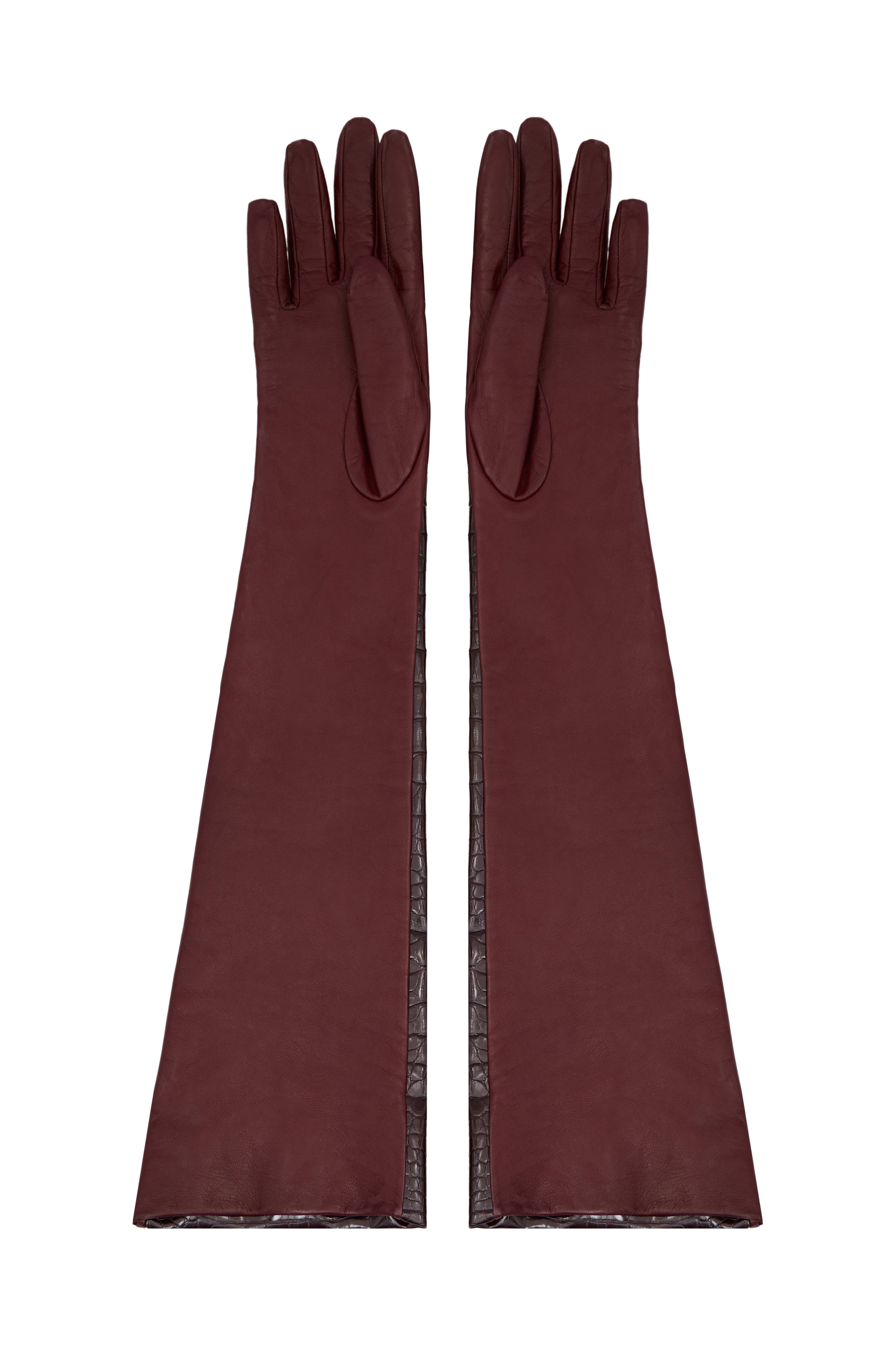 CROCO BROWN GLOVES