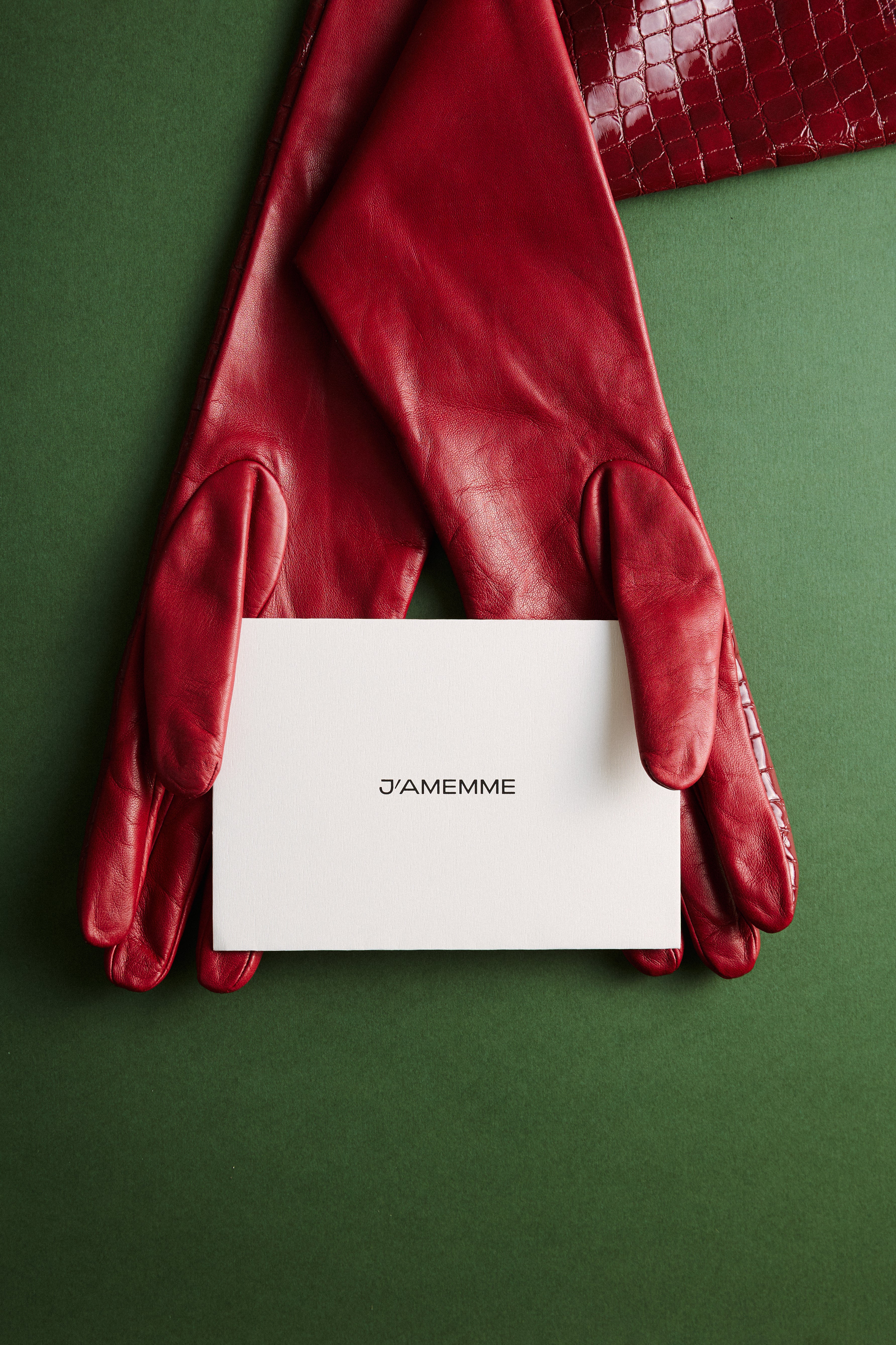 CROCO BURGUNDY GLOVES