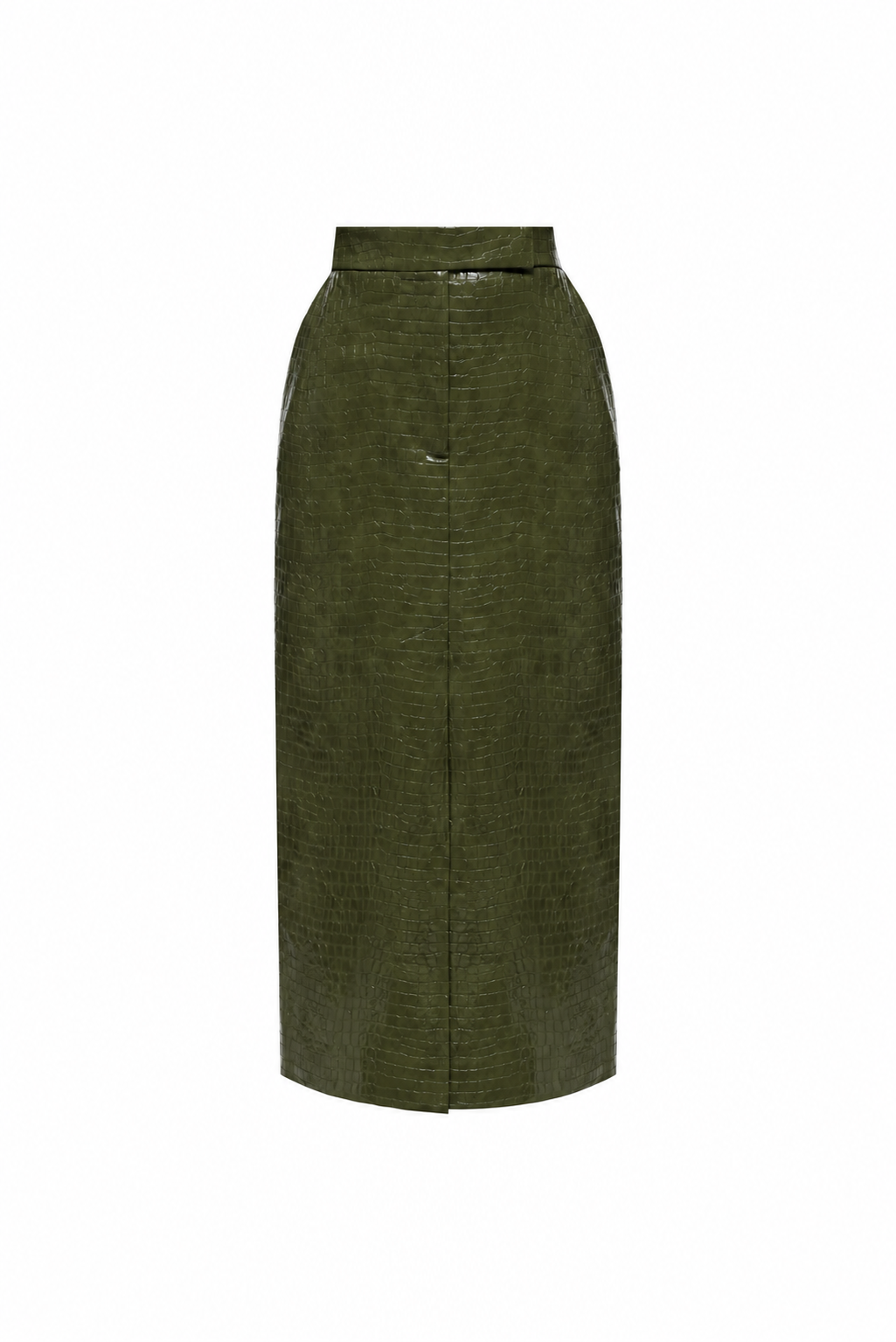 CROCO GREEN MIDI SKIRT