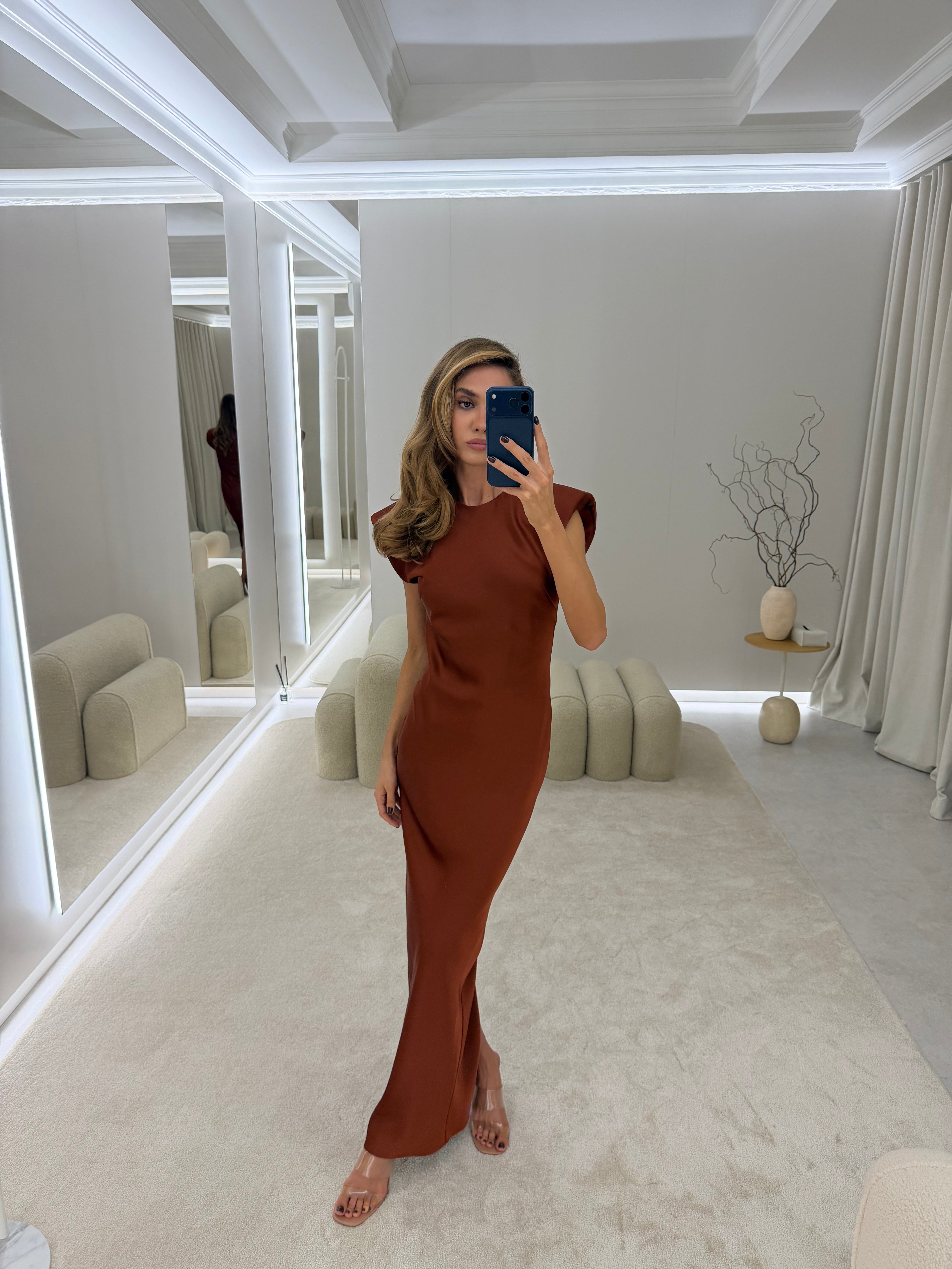 CLEMENCE TERRACOTTA DRESS