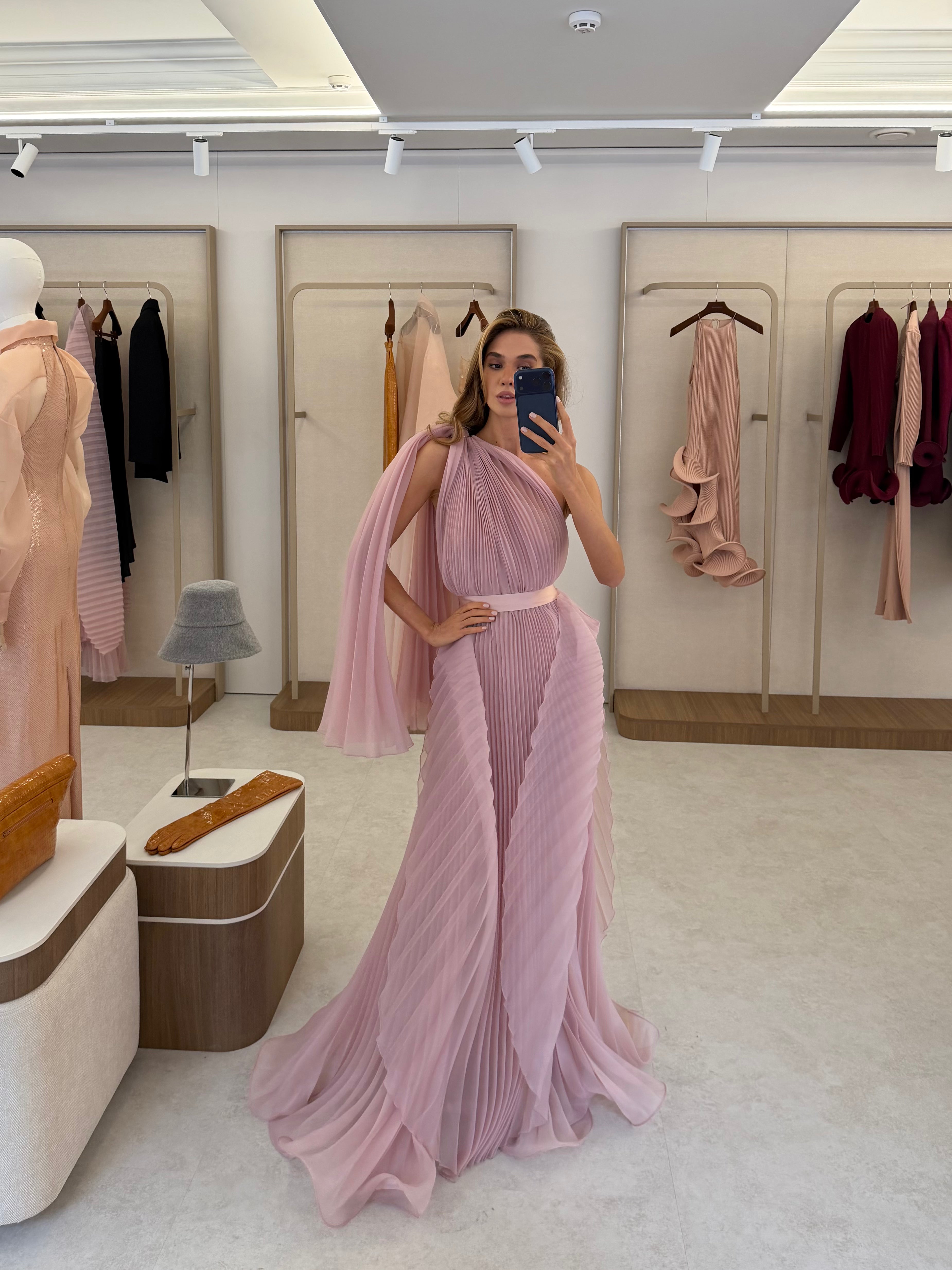 LOTUS DUSTY ROSE DRESS