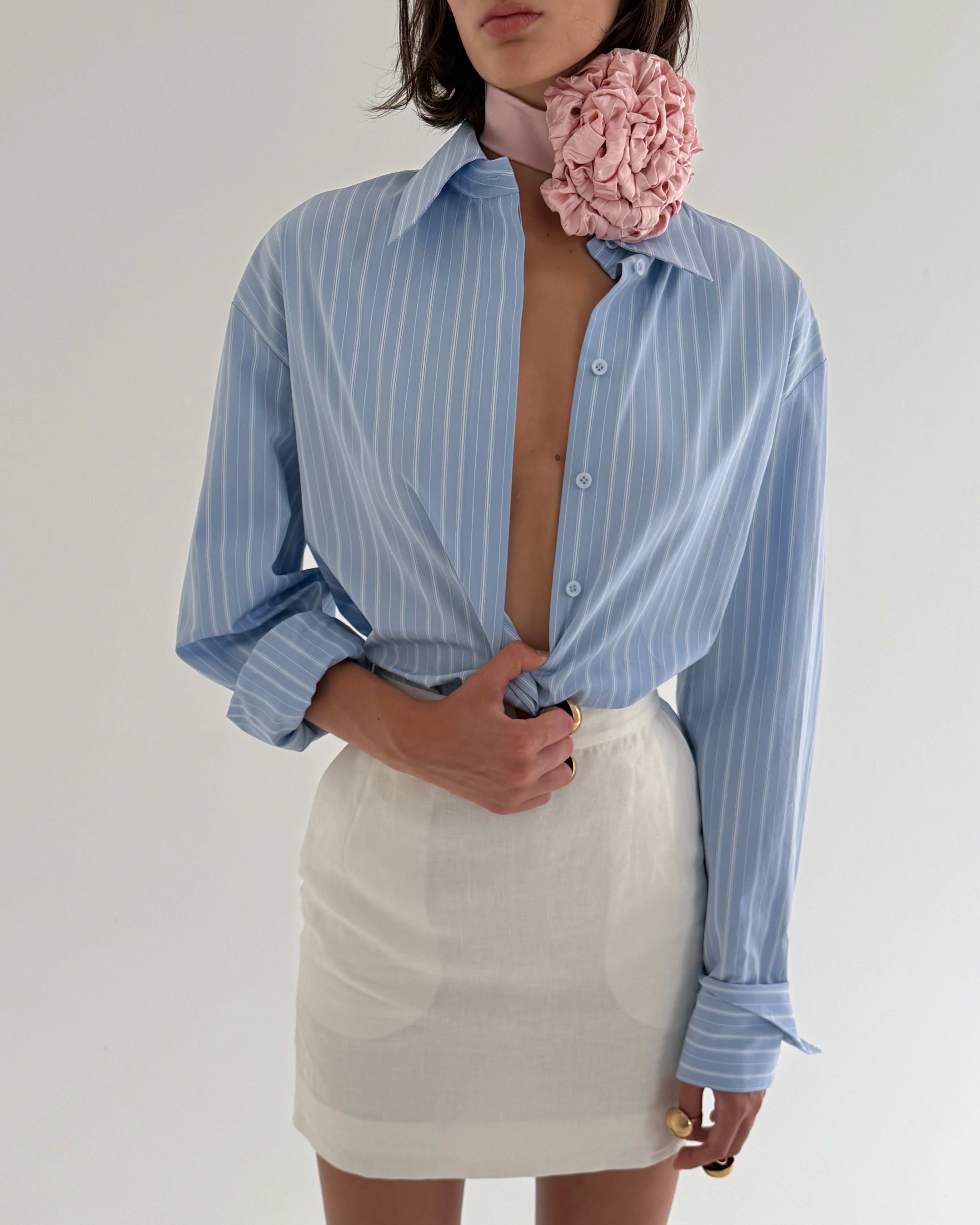 Rosette Cotton Shirt