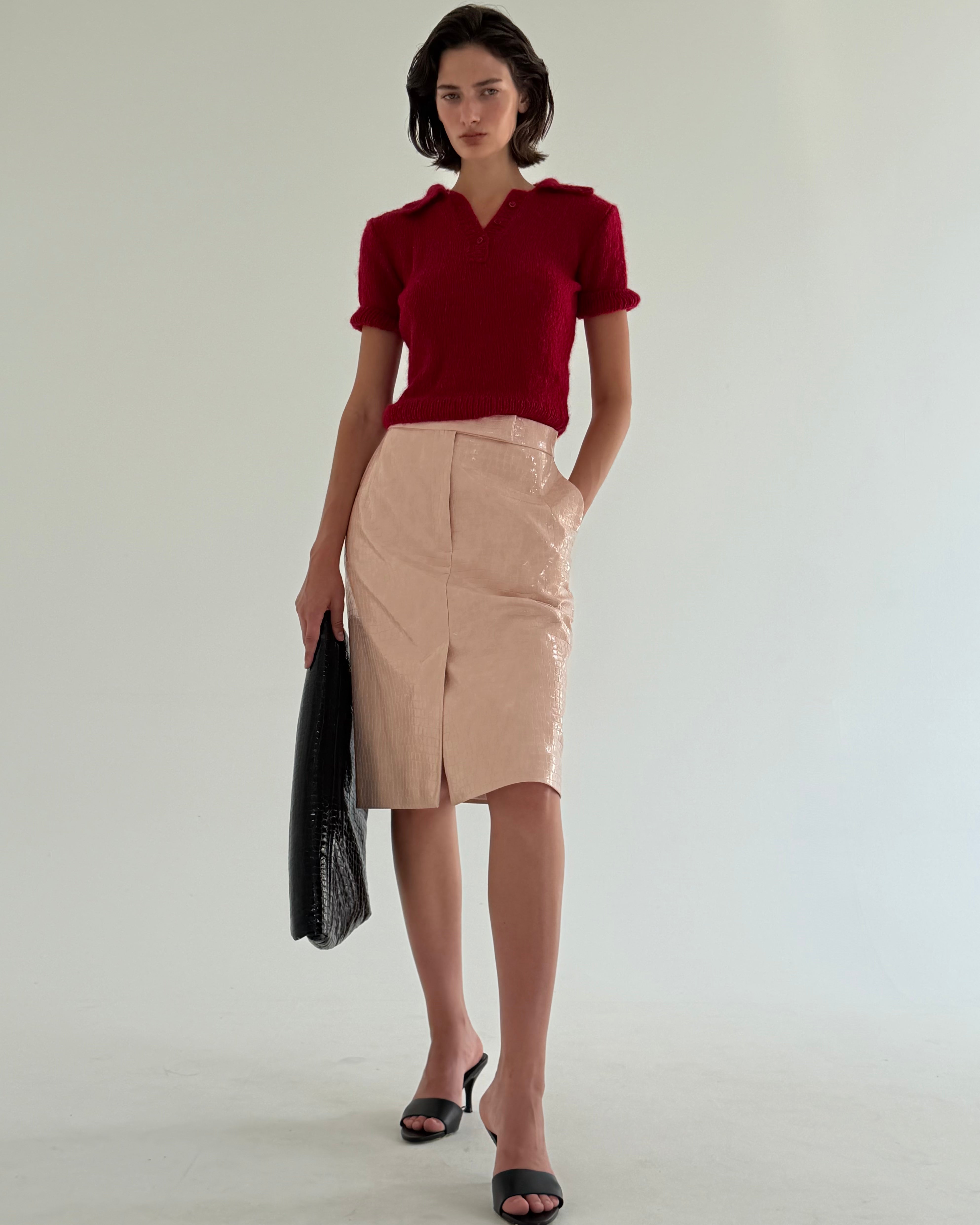 MOHAIR KNIT POLO
