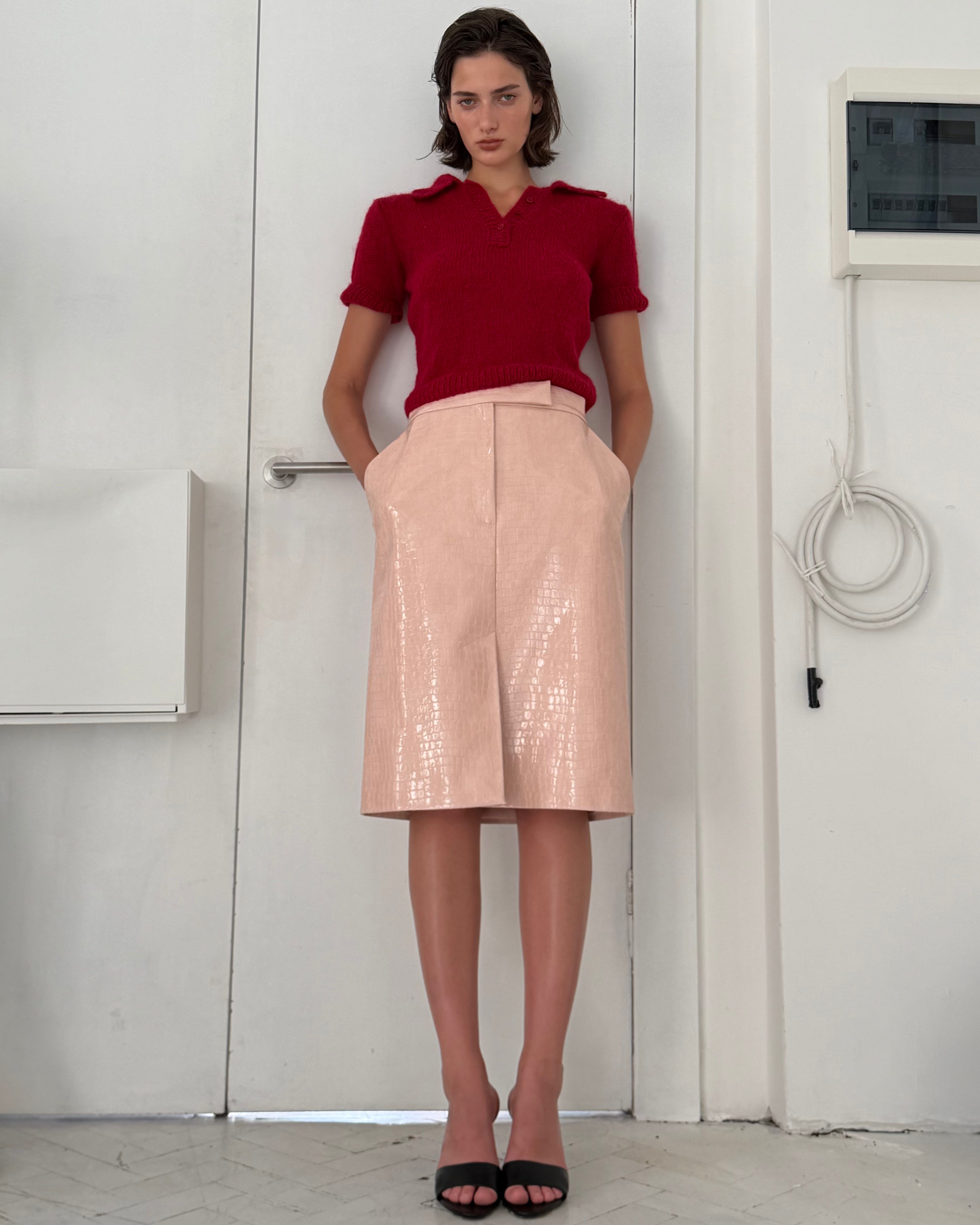 Croco Pink Skirt