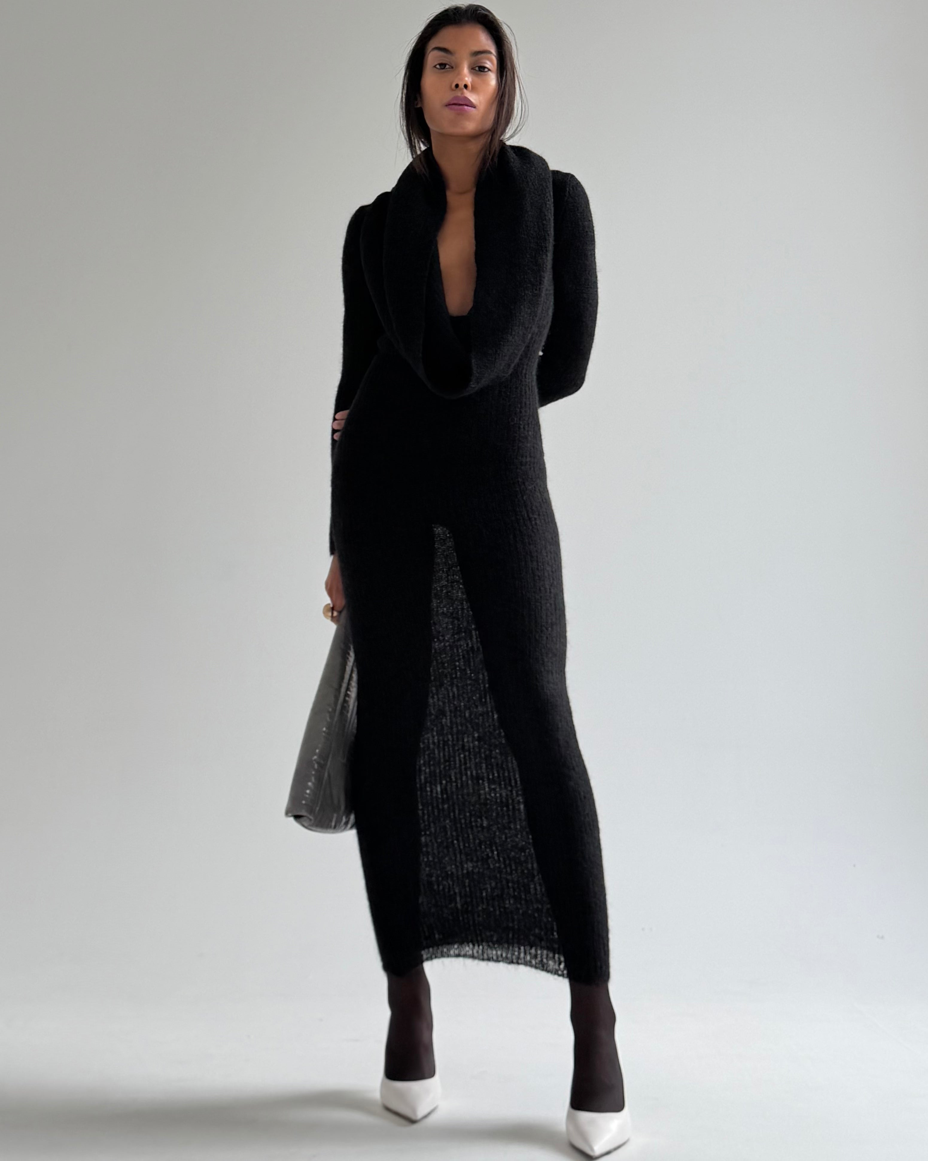 DUNE MOHAIR KNIT DRESS