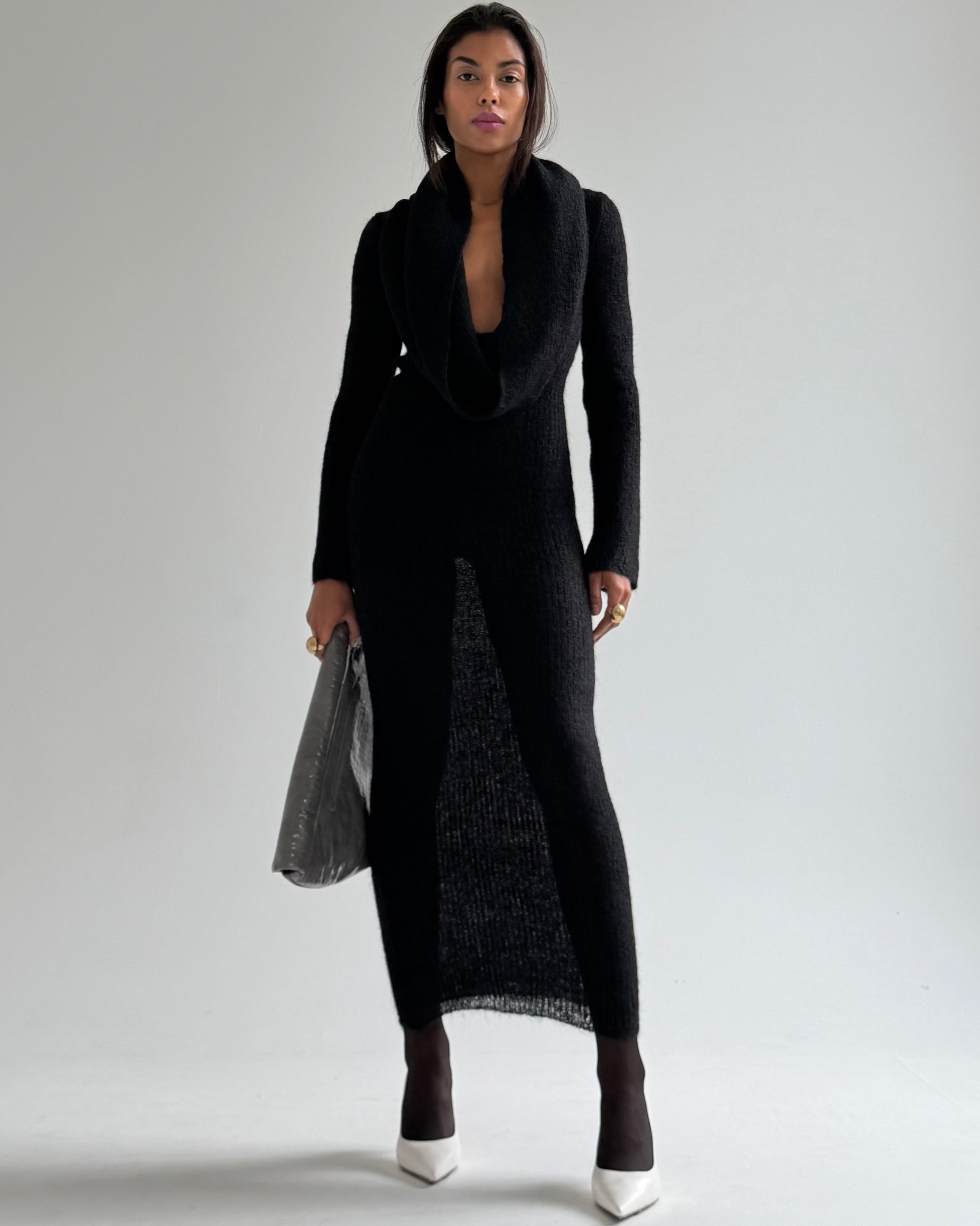 DUNE MOHAIR KNIT DRESS