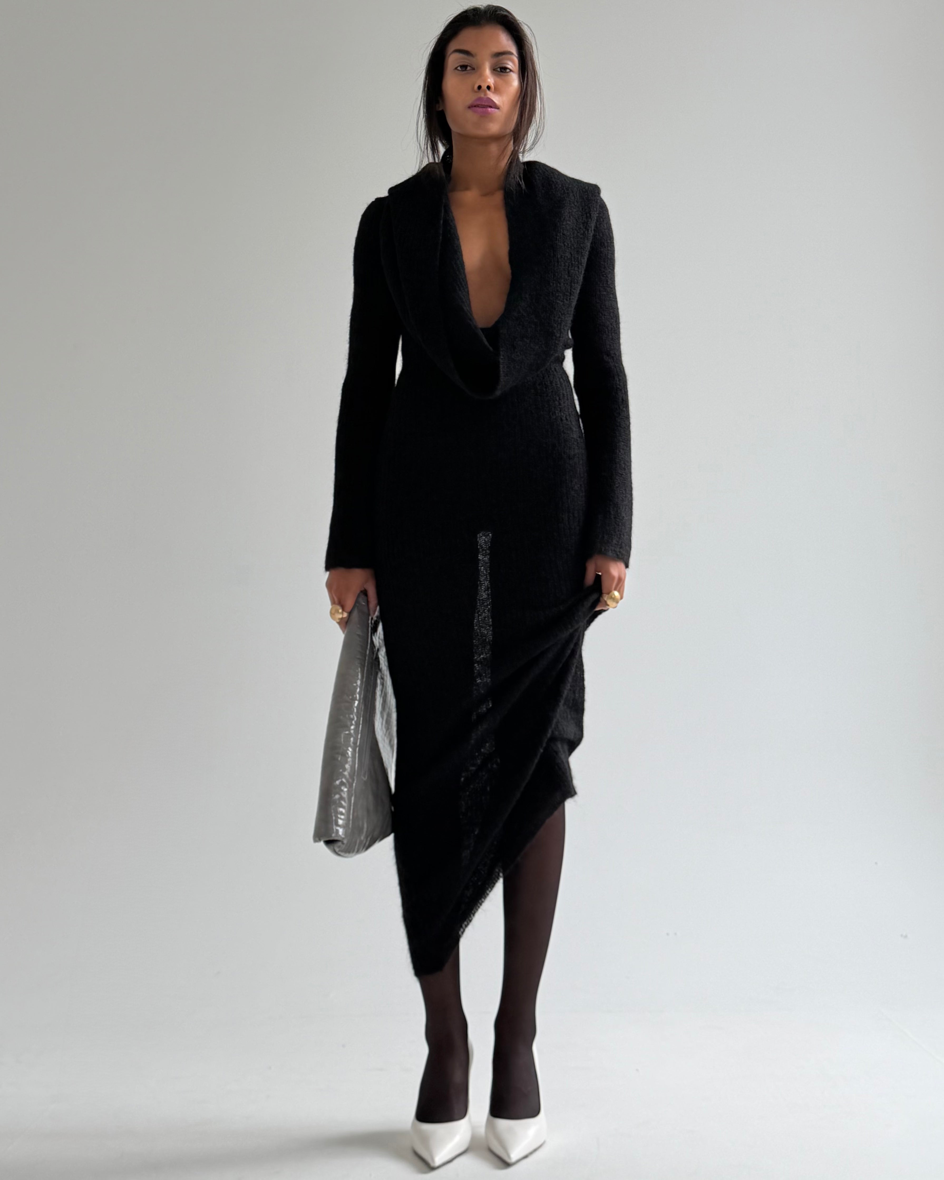 DUNE MOHAIR KNIT DRESS