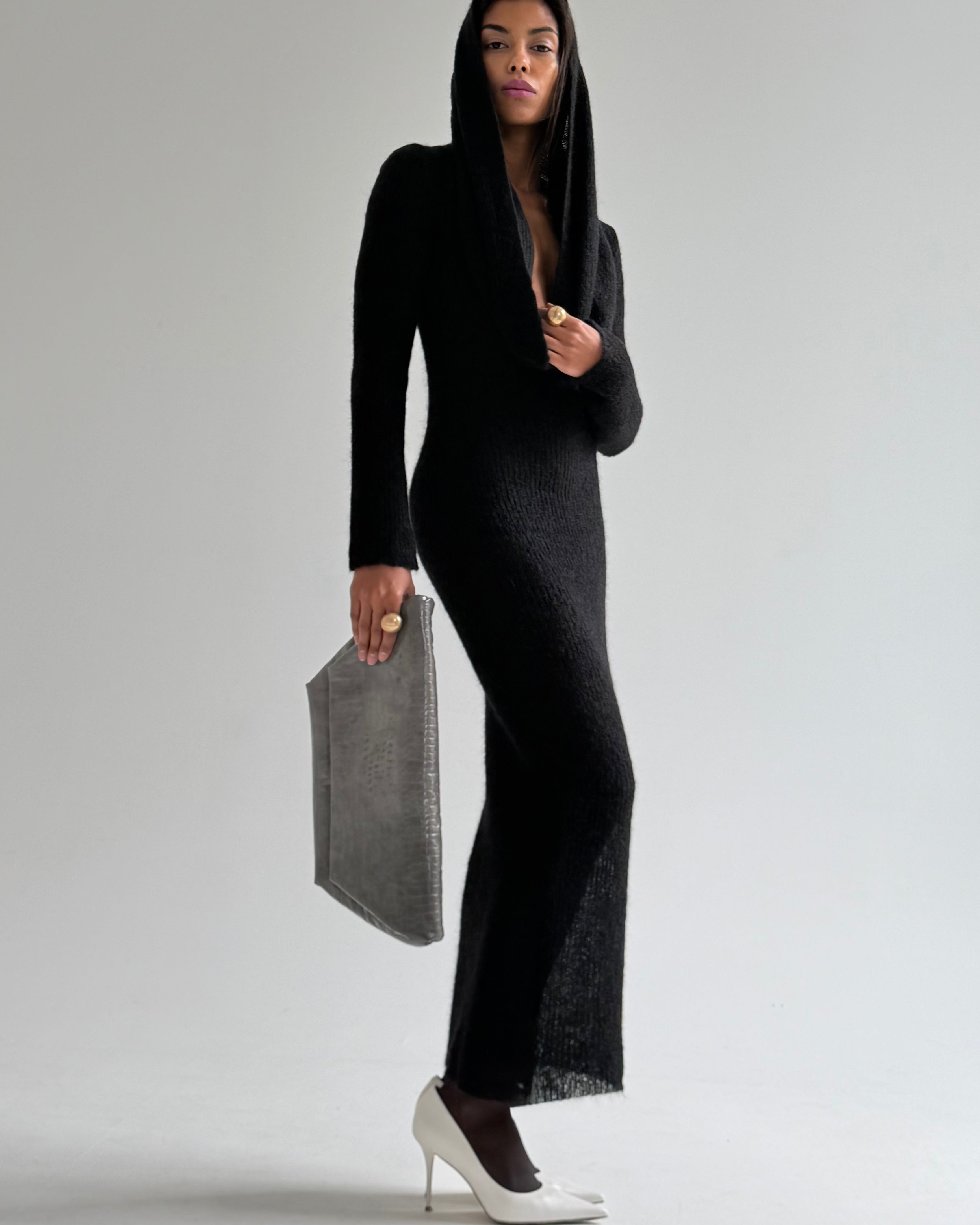 DUNE MOHAIR KNIT DRESS