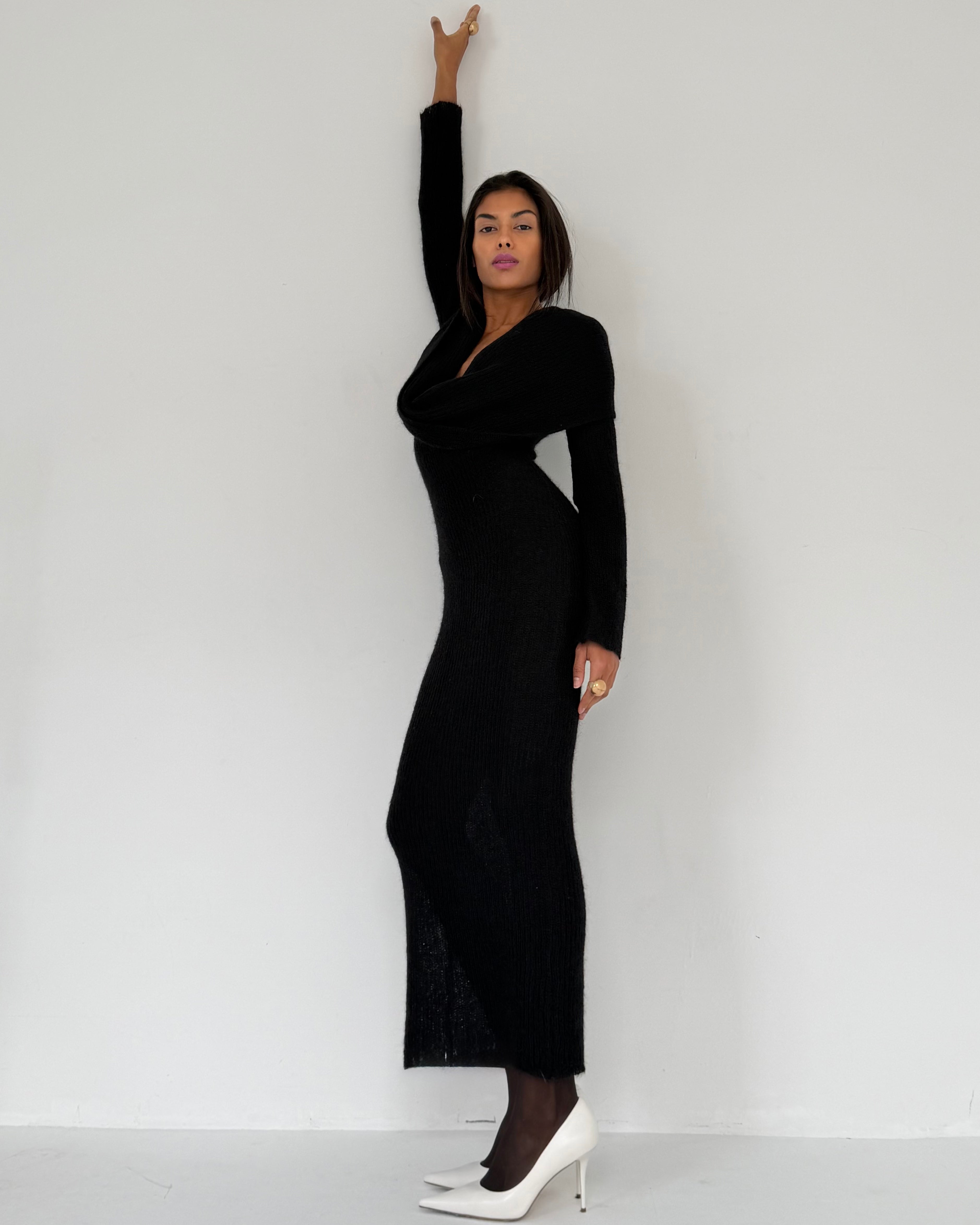 DUNE MOHAIR KNIT DRESS