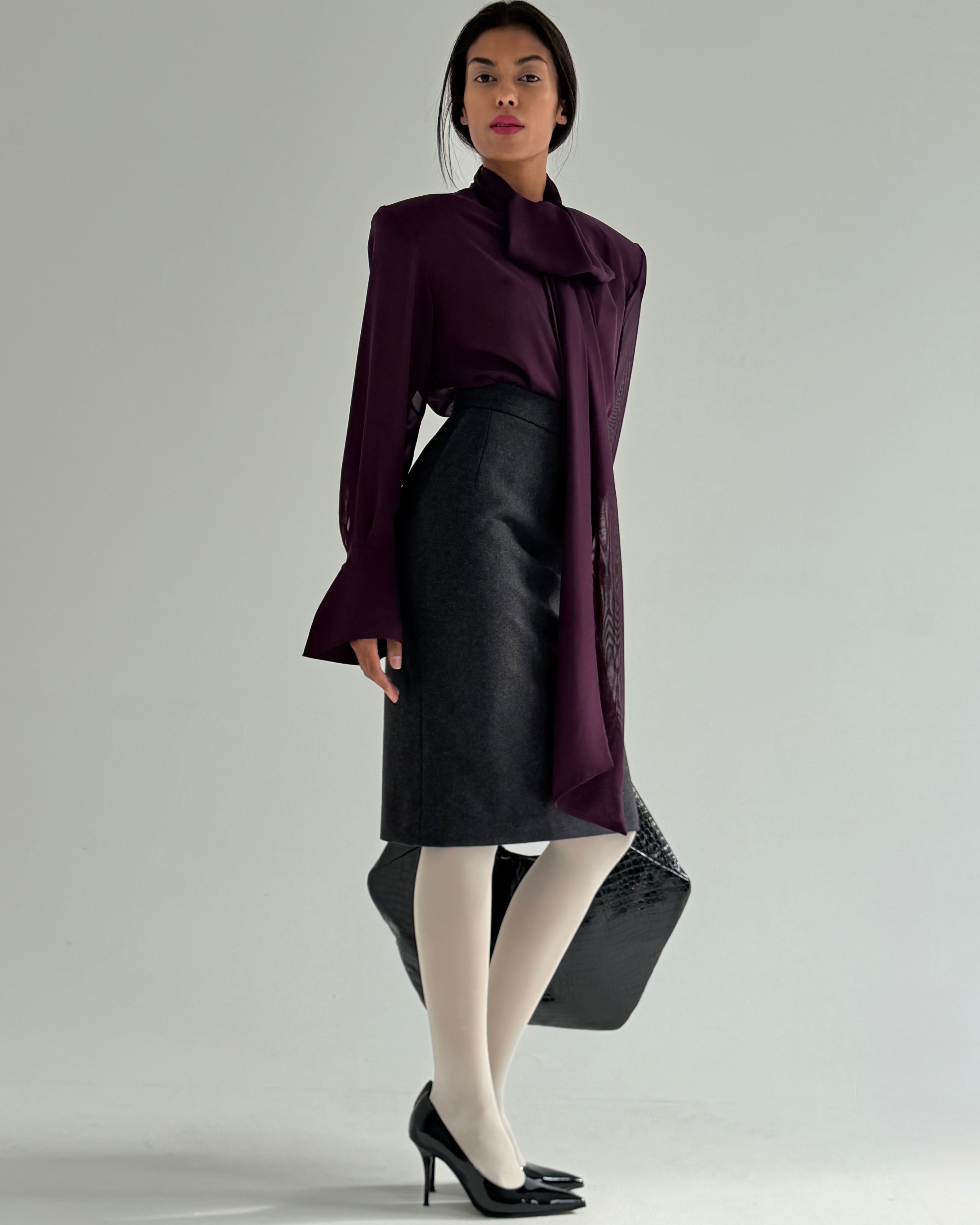 SCARF CHIFFON BLOUSE