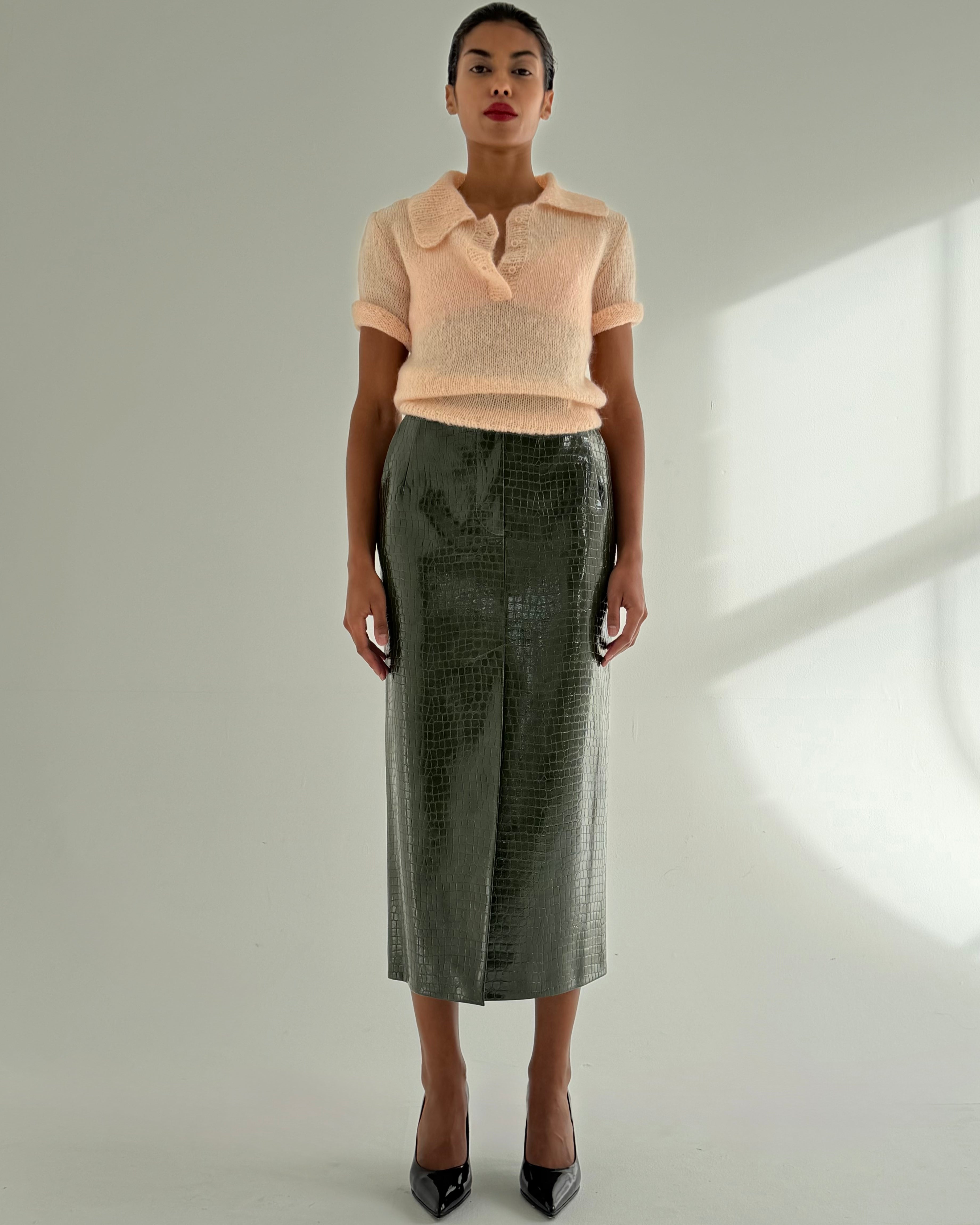 MOHAIR KNIT POLO