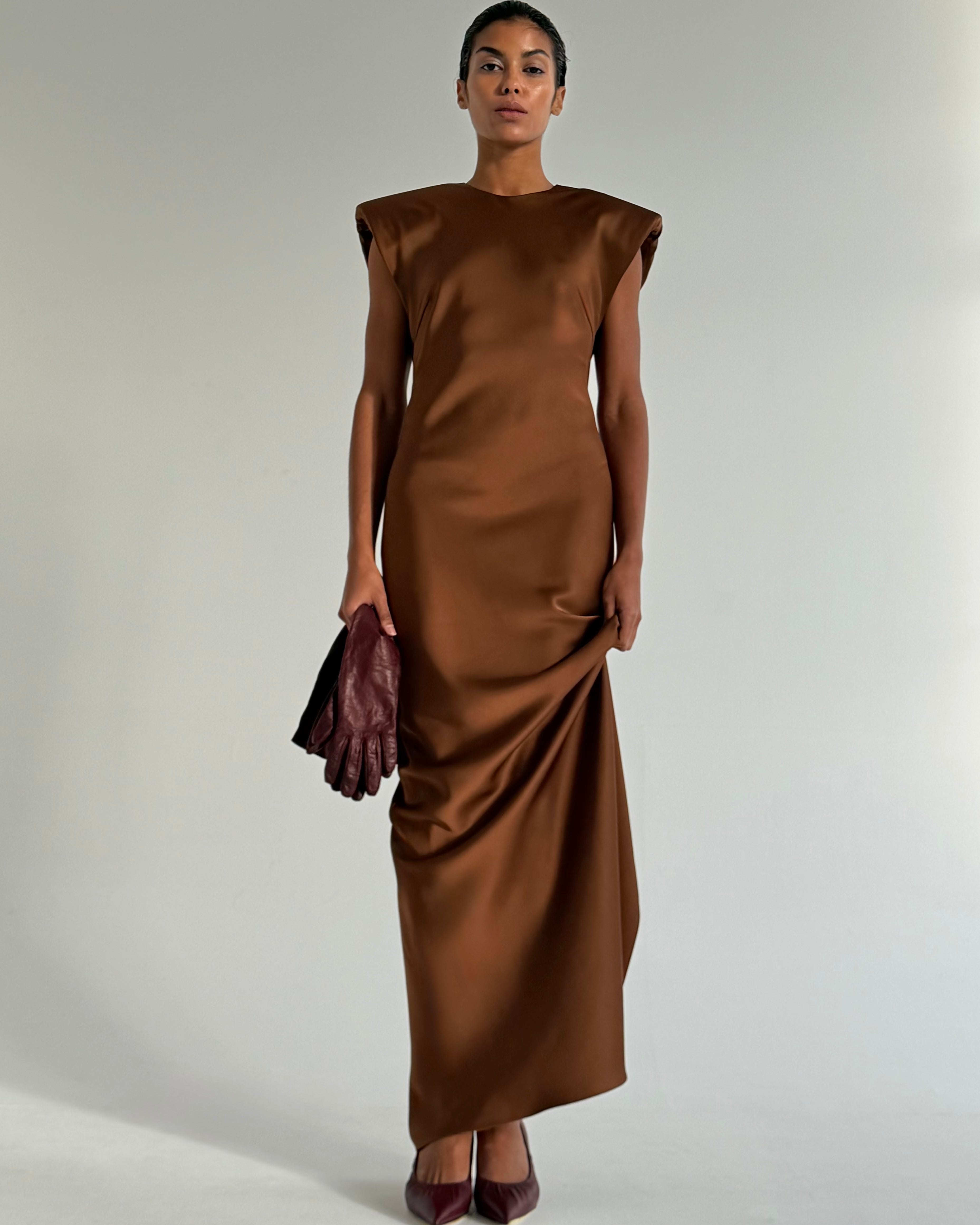 CLEMENCE BROWN DRESS