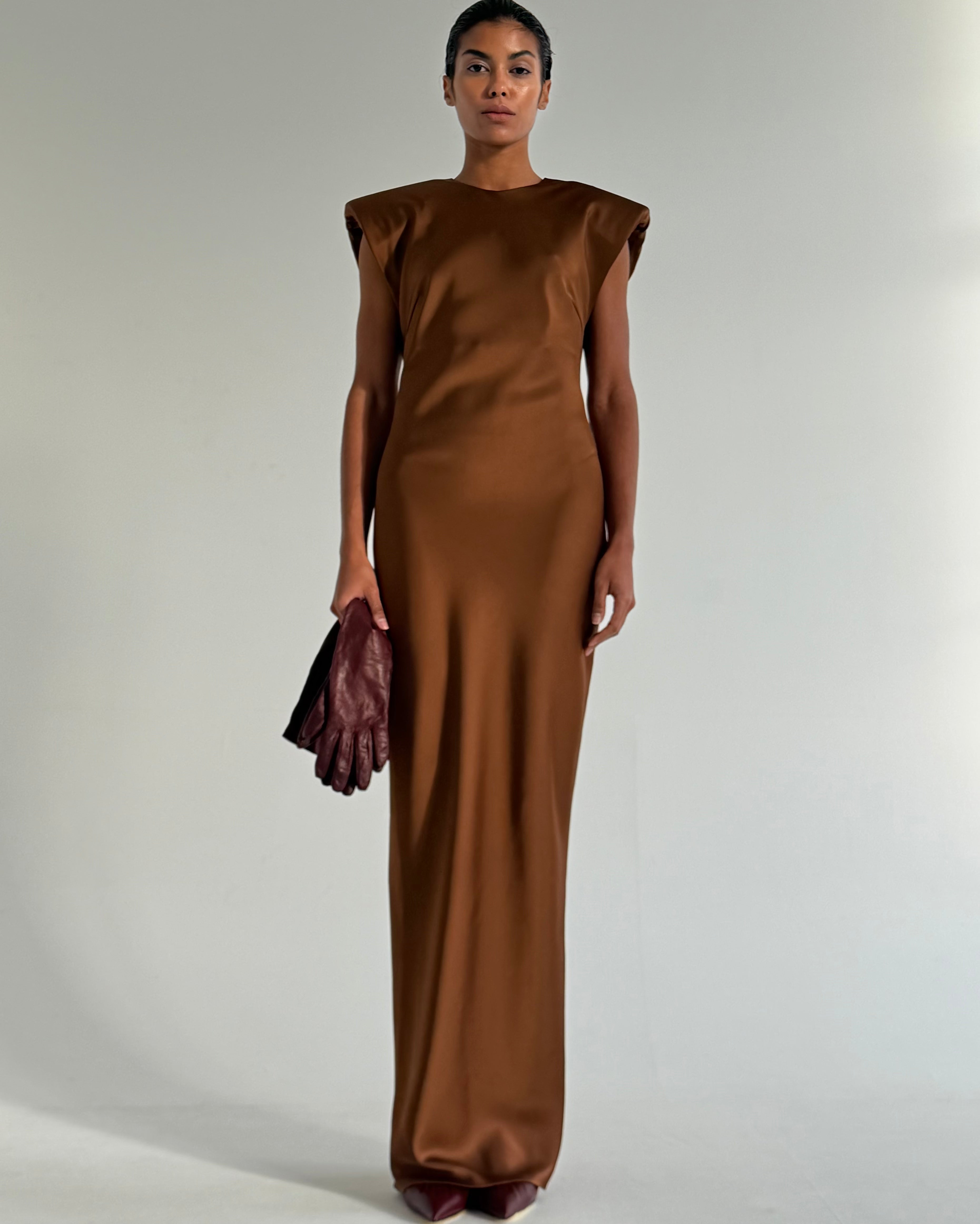CLEMENCE BROWN DRESS