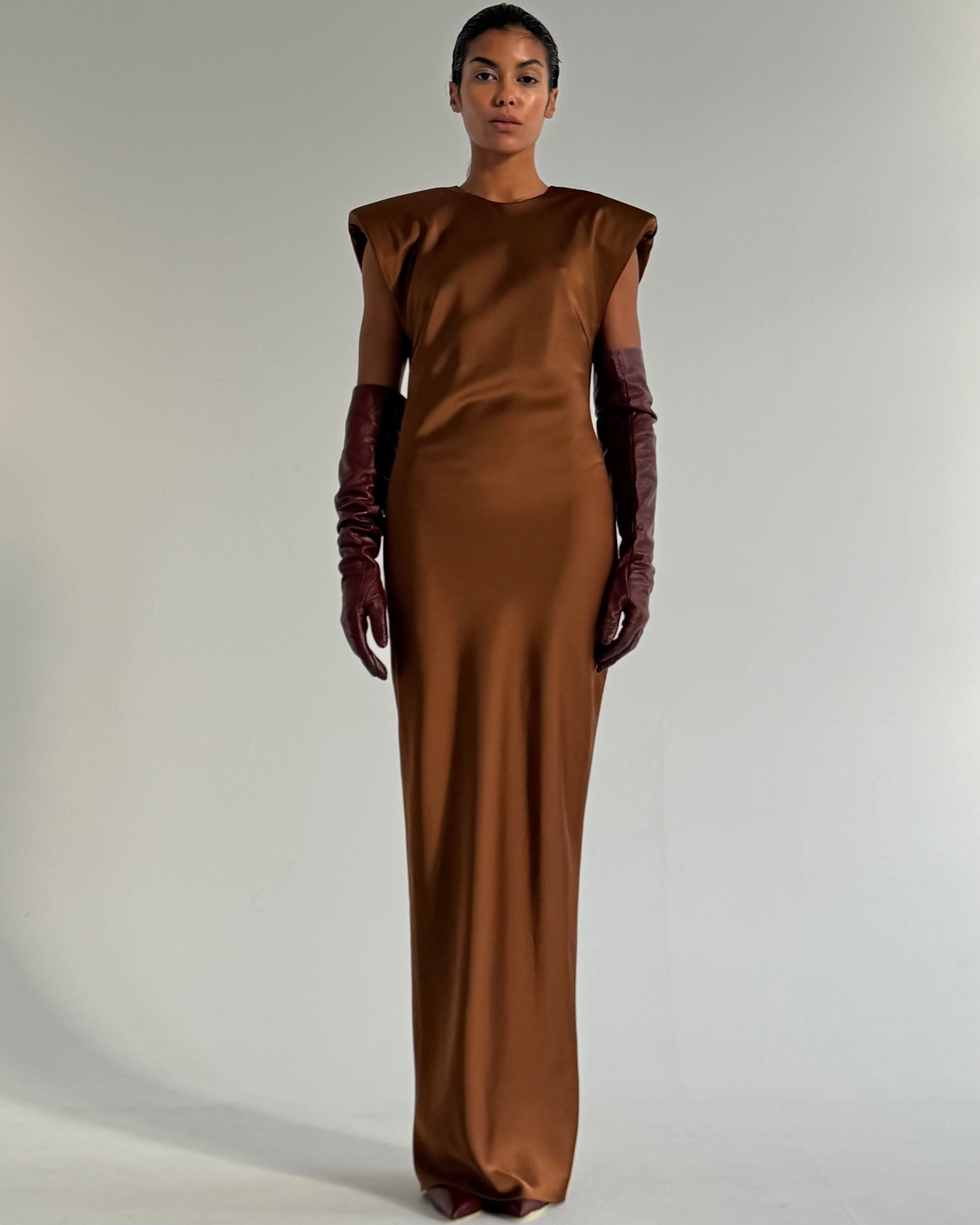 CLEMENCE BROWN DRESS