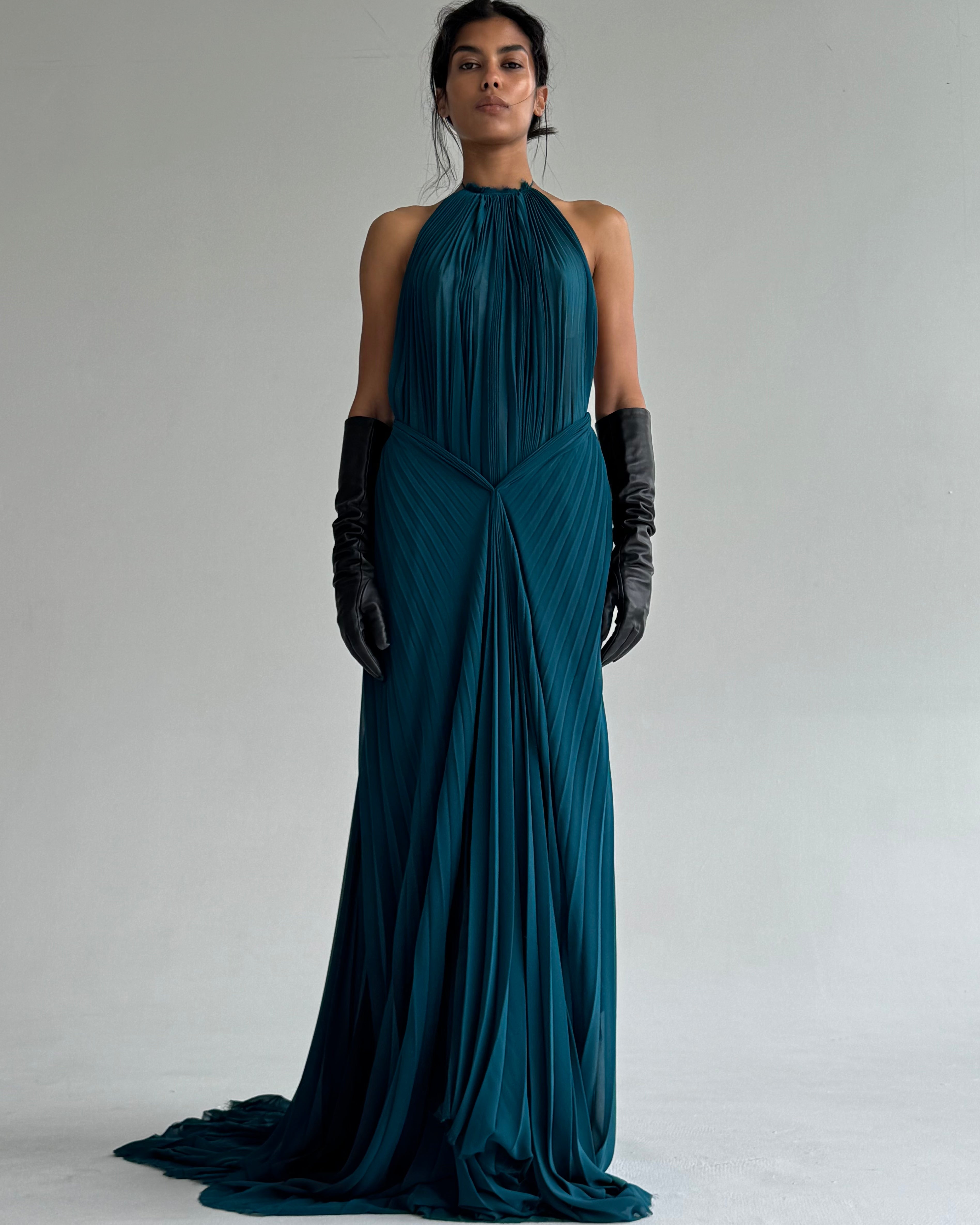 AMELIA PLEATED DRESS