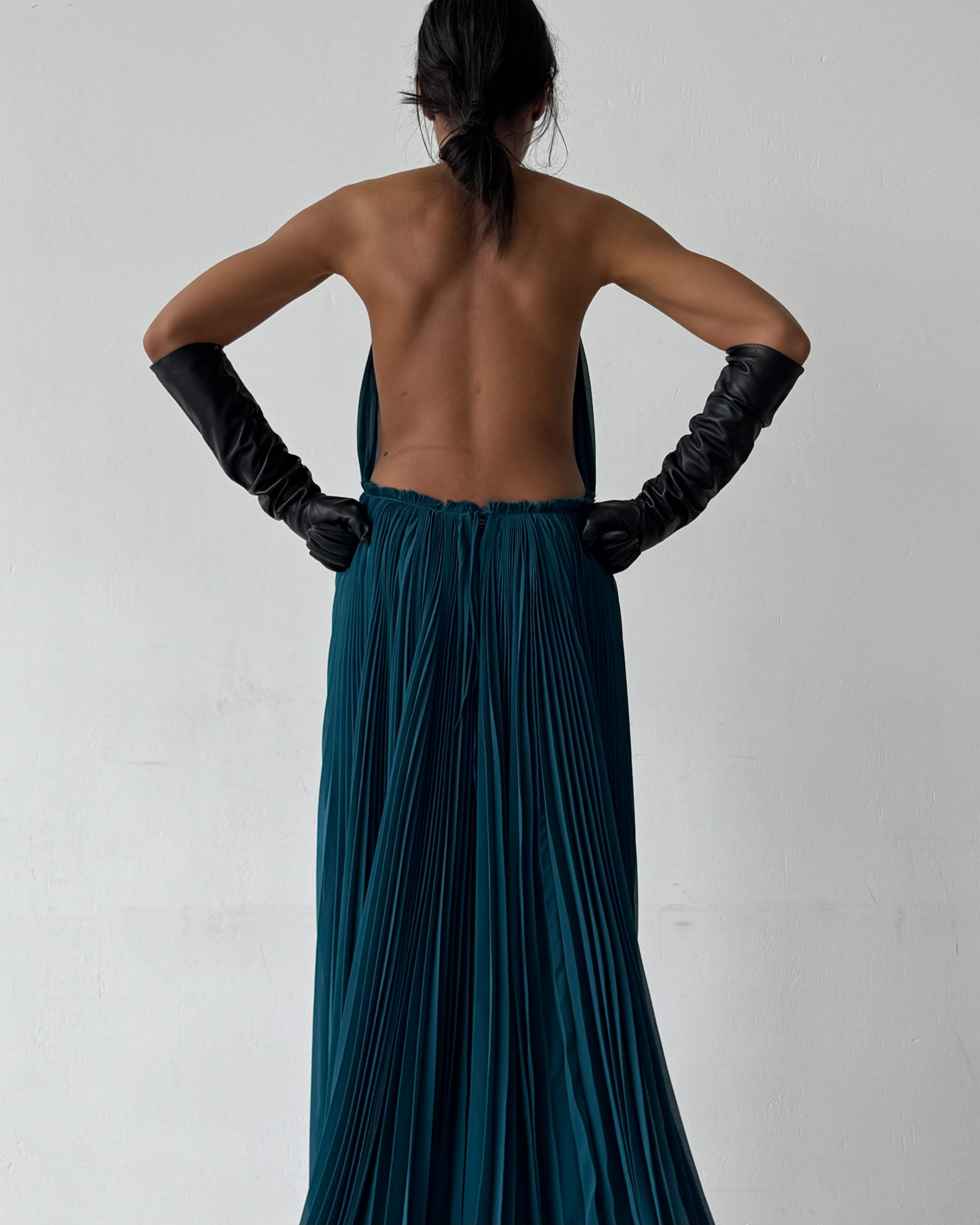 AMELIA PLEATED DRESS