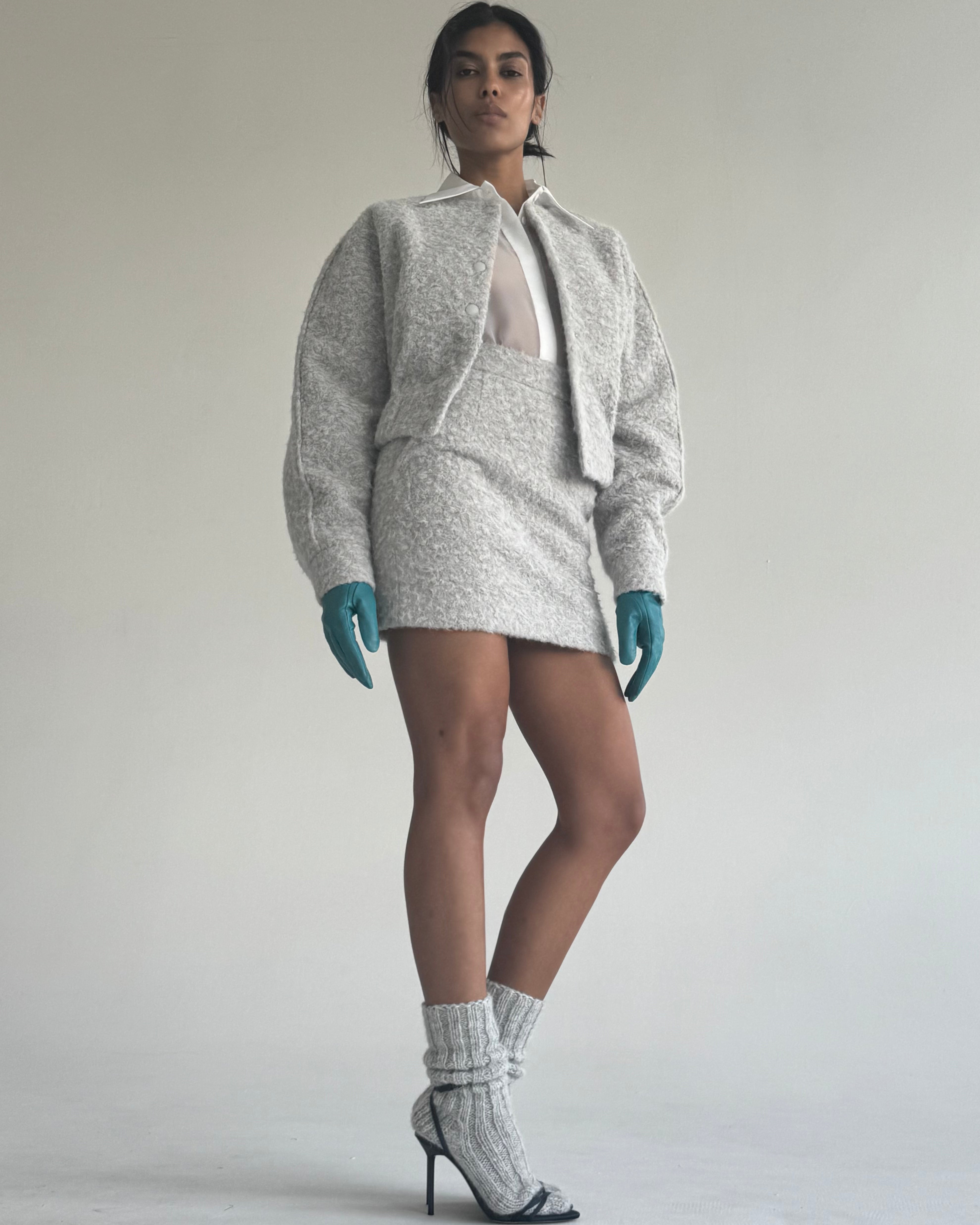 BOUCLE WOOL SET