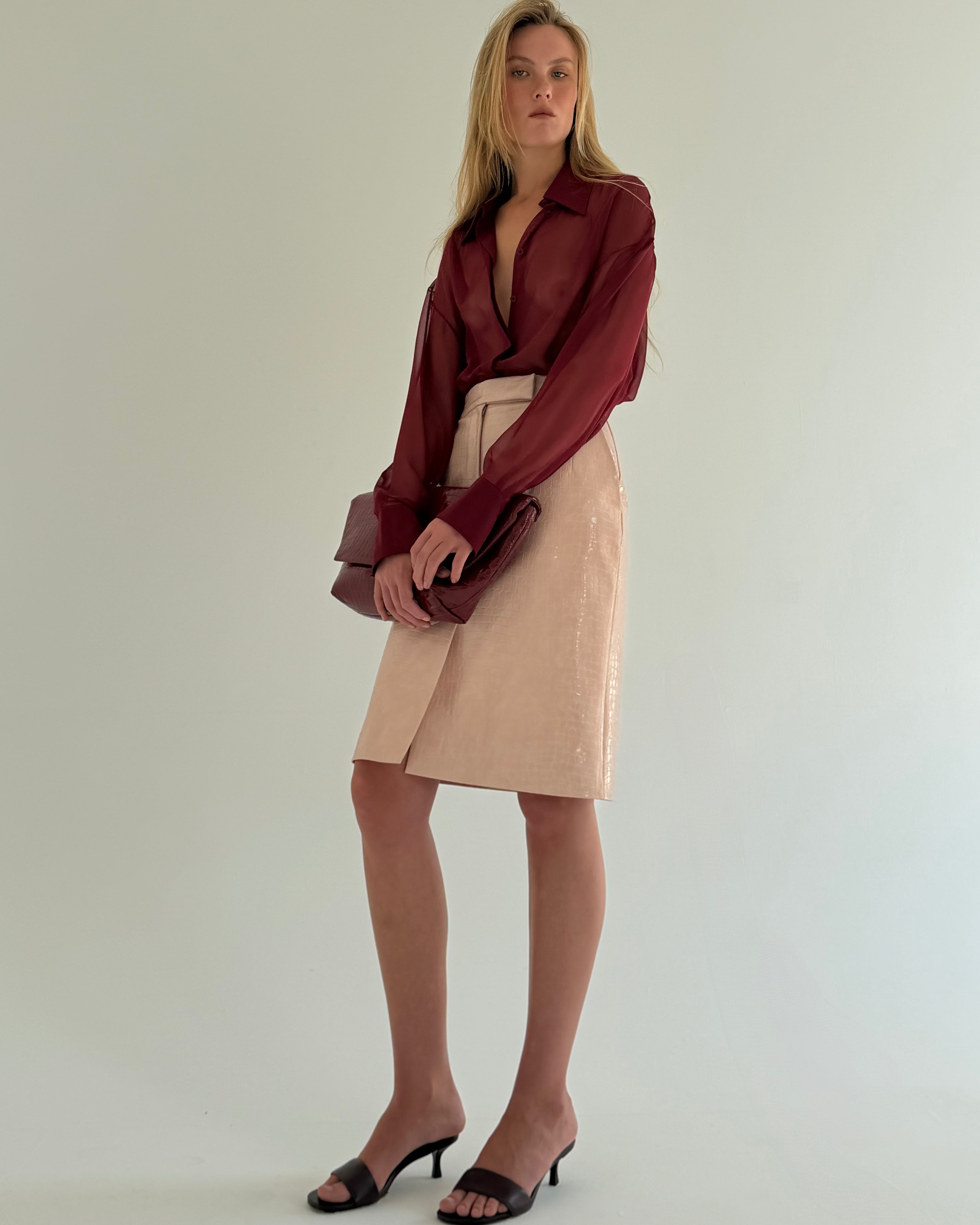 Croco Pink Skirt