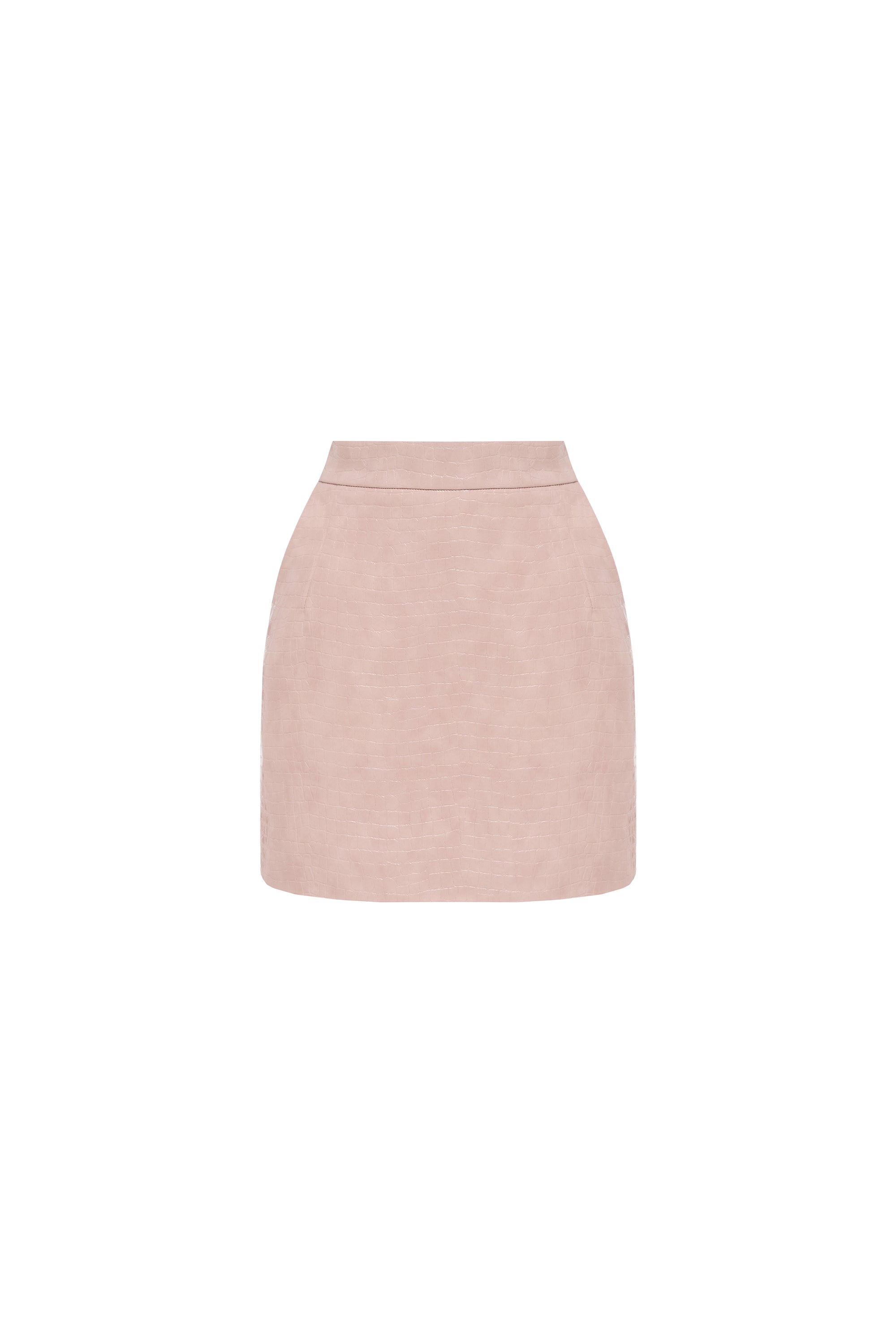 Croco Pink Mini Skirt