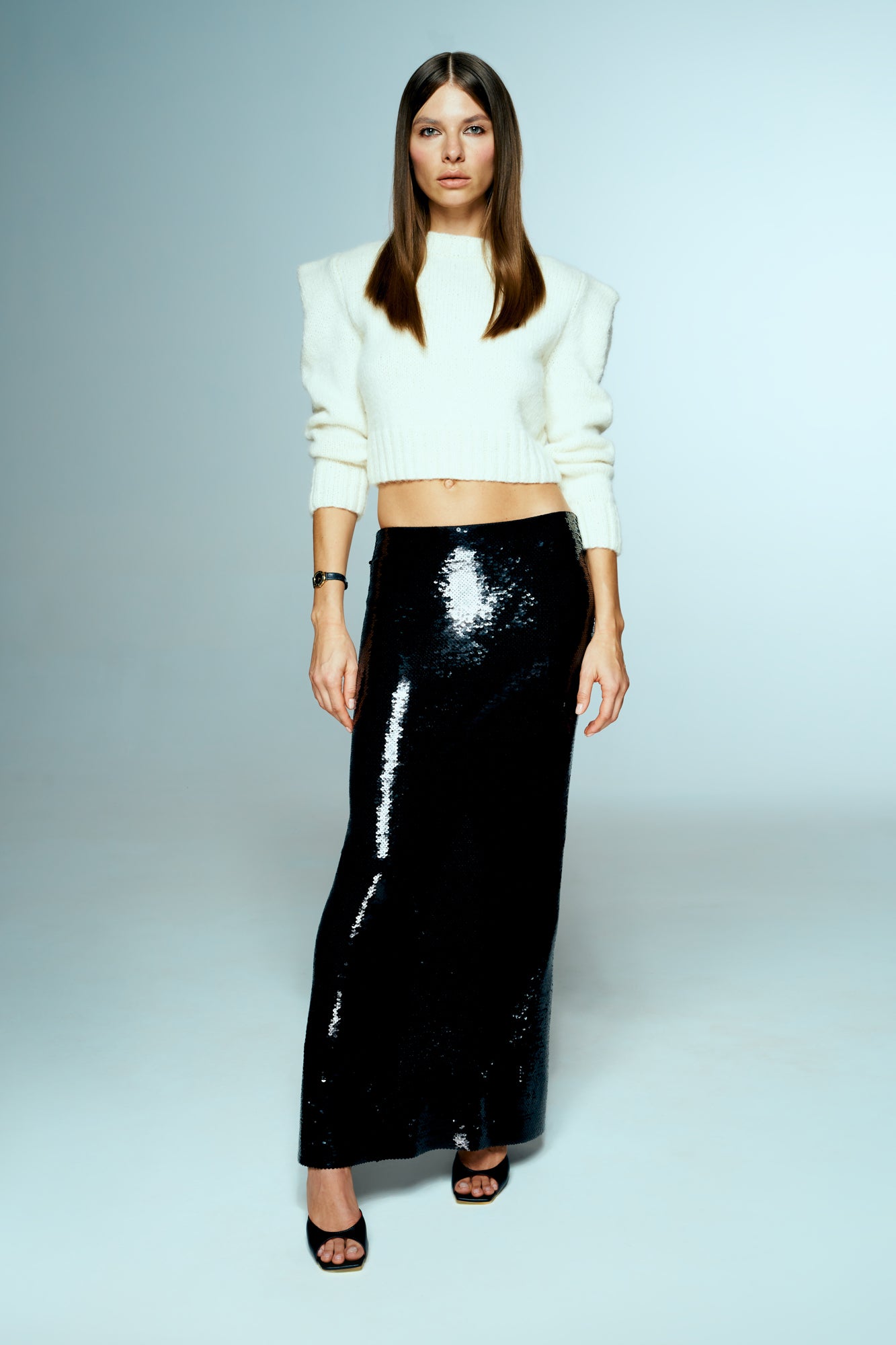 DRAMATIC SEQUIN SKIRT