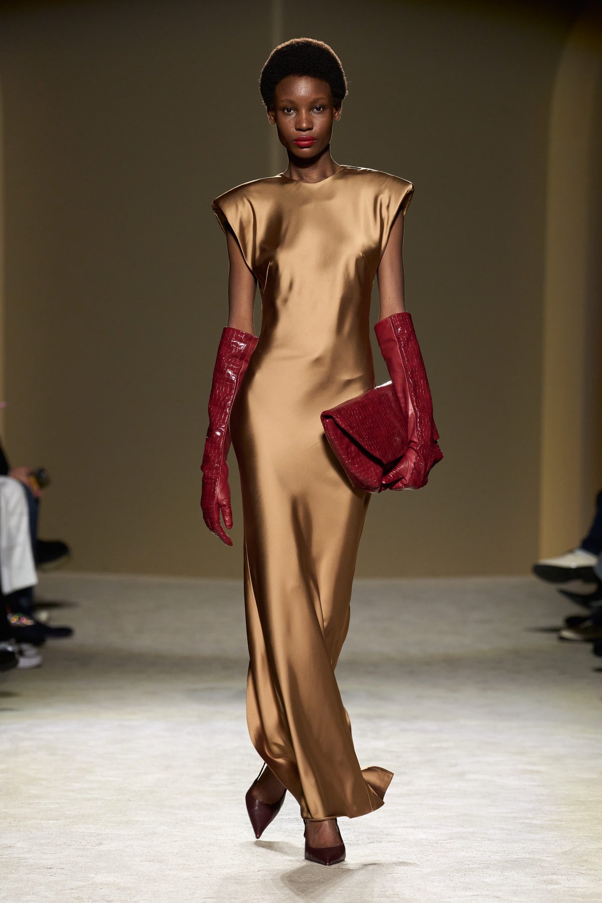 Clemence floor-length column dress in bronze by J'amemme – photo 5 of 7