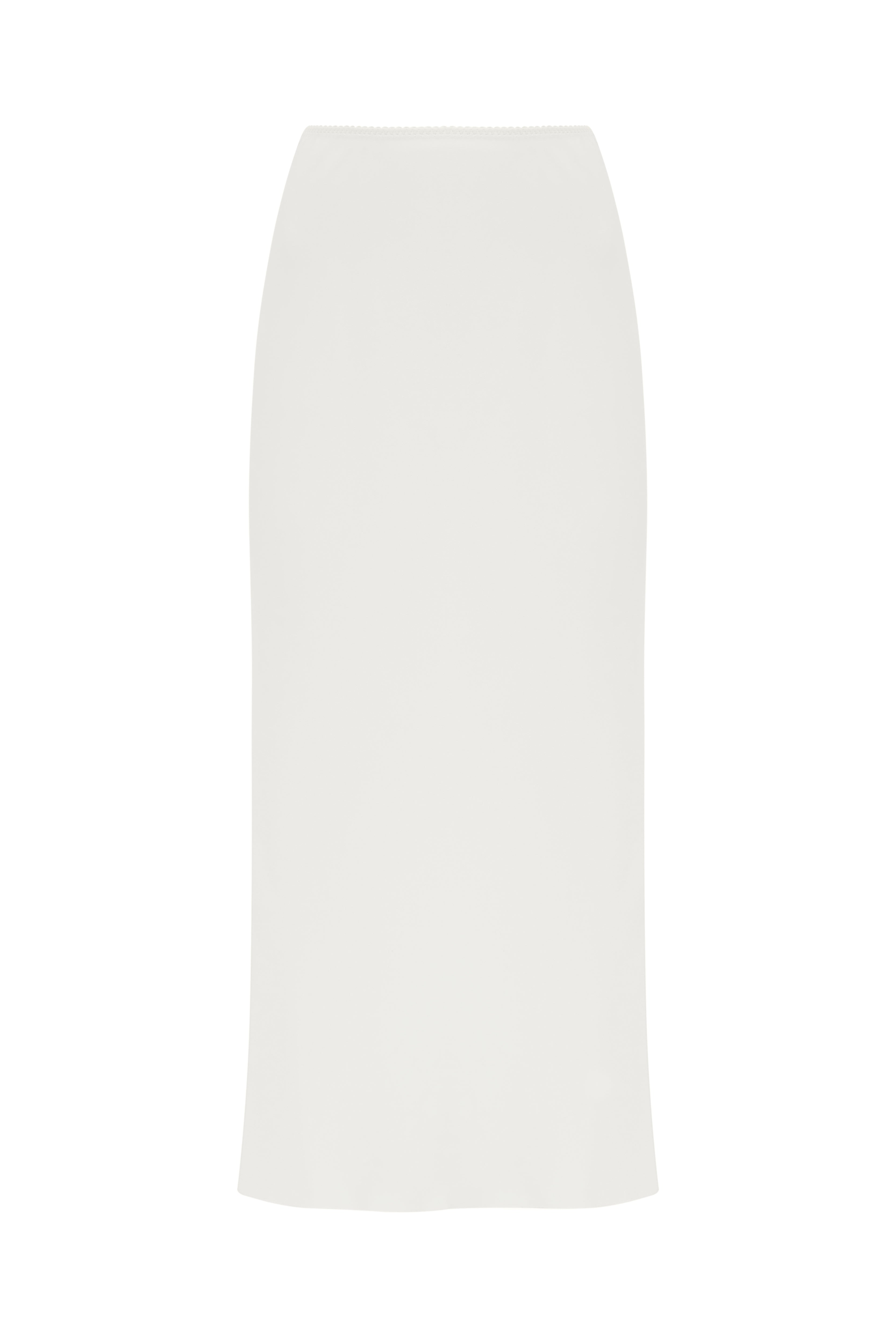 Jamemme Greek Chiffon Dress white - inner slip skirt included, elegant pencil silhouette, SS26