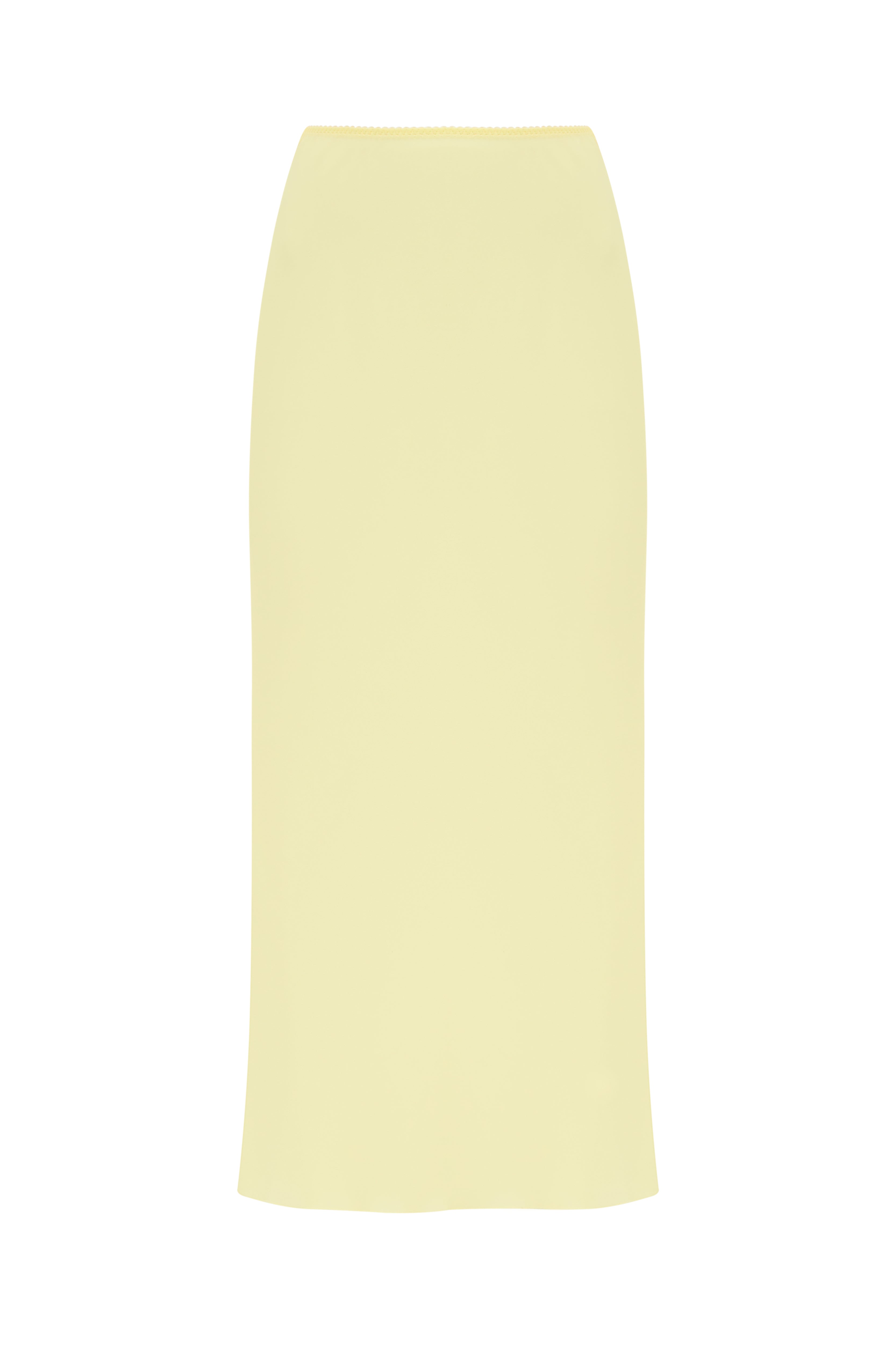 Jamemme Greek Chiffon Dress yellow - inner slip skirt included, lightweight pencil silhouette, SS26