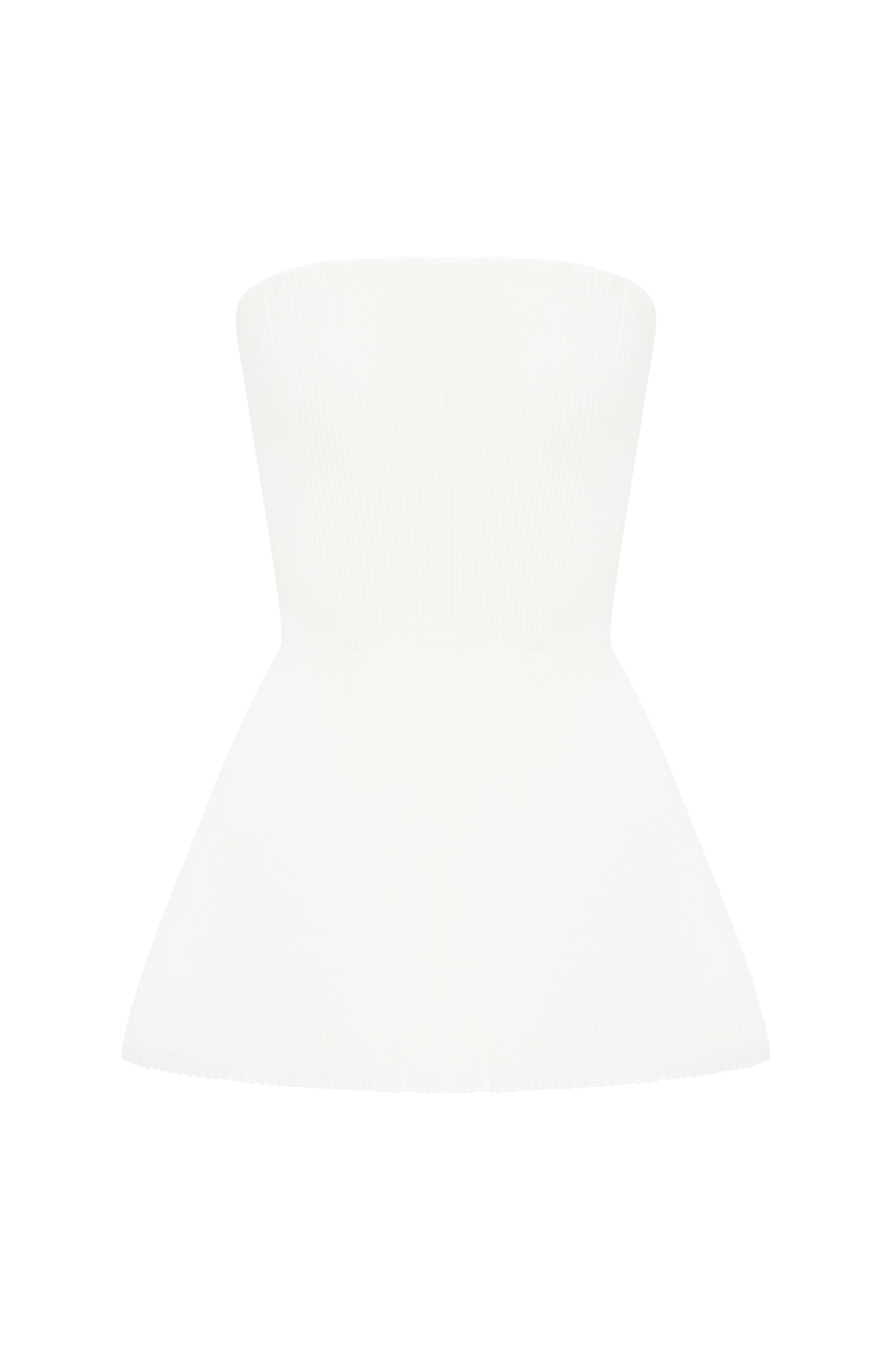 Rook Mini Dress by J'amemme — pleated strapless mini dress detail view