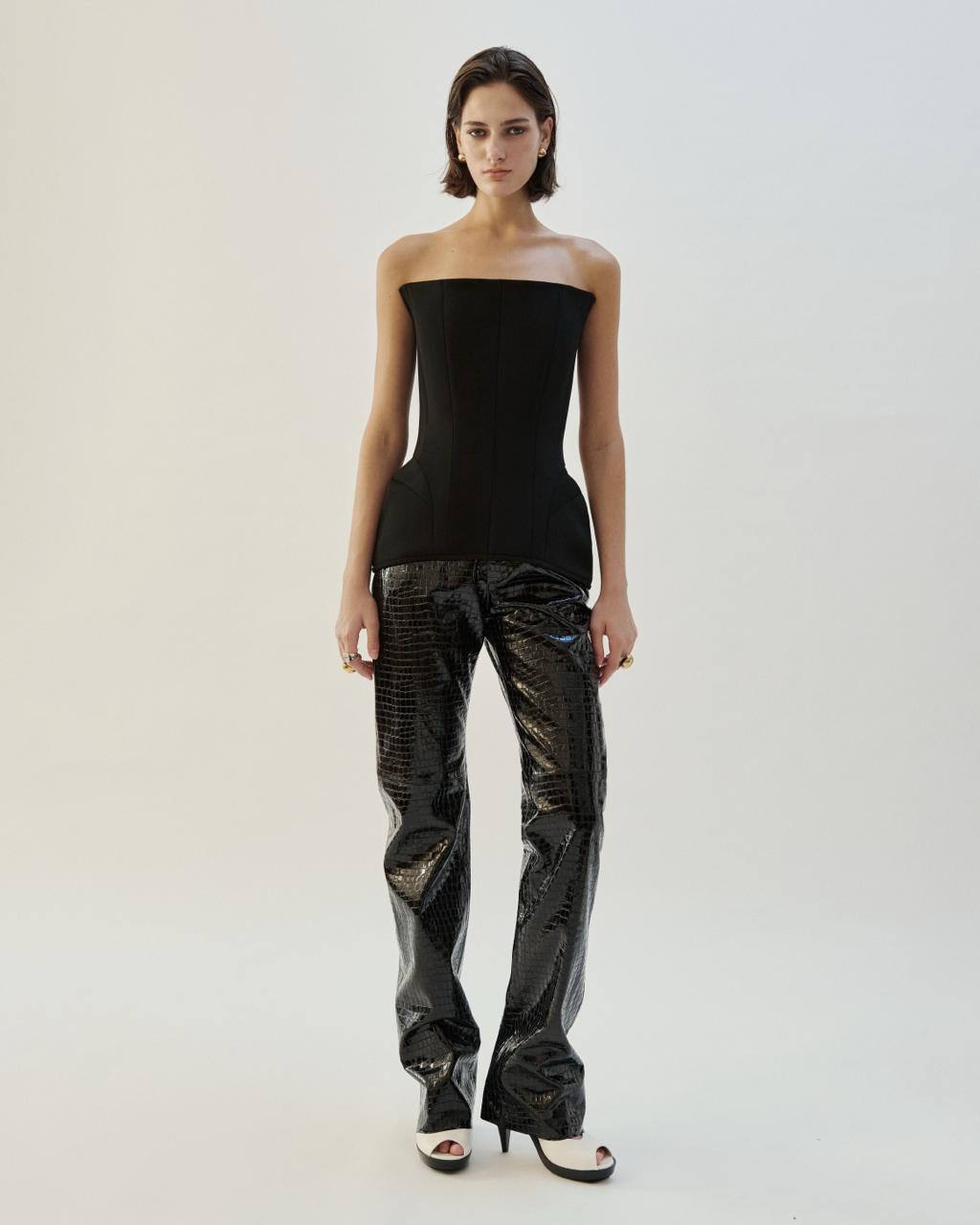 CROCO BLACK PANTS