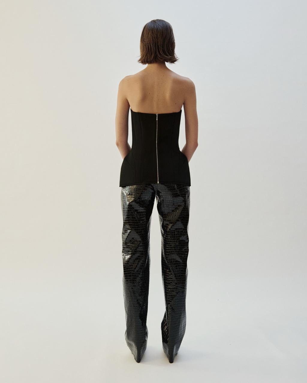 CROCO BLACK PANTS