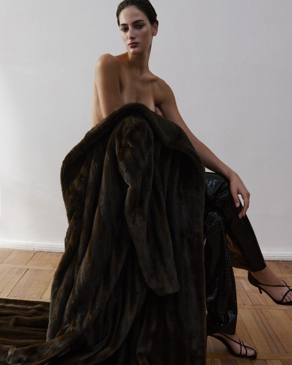 FAUX FUR LONG COAT