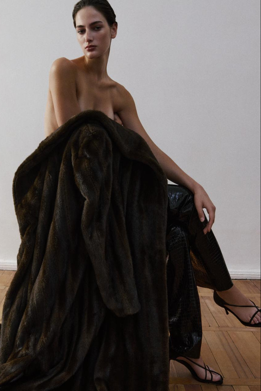 FAUX FUR LONG COAT