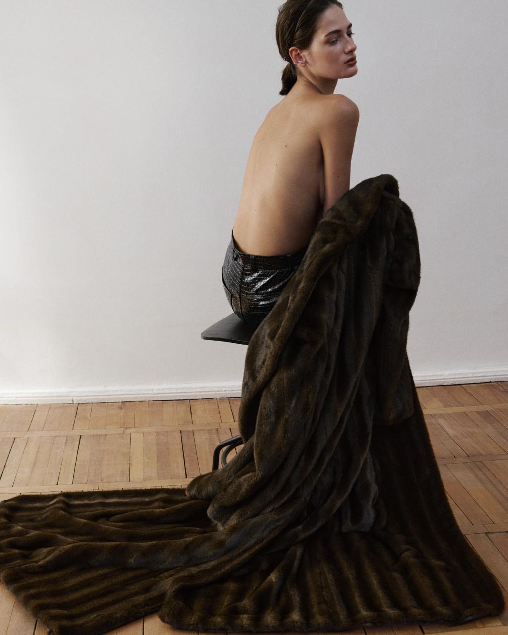 FAUX FUR LONG COAT