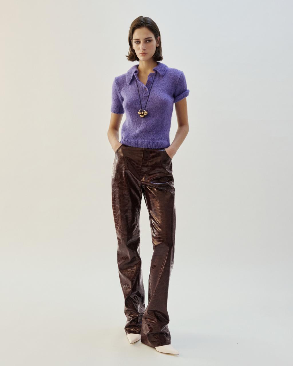 MOHAIR KNIT POLO