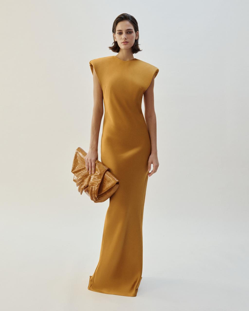 CLEMENCE GOLD DRESS