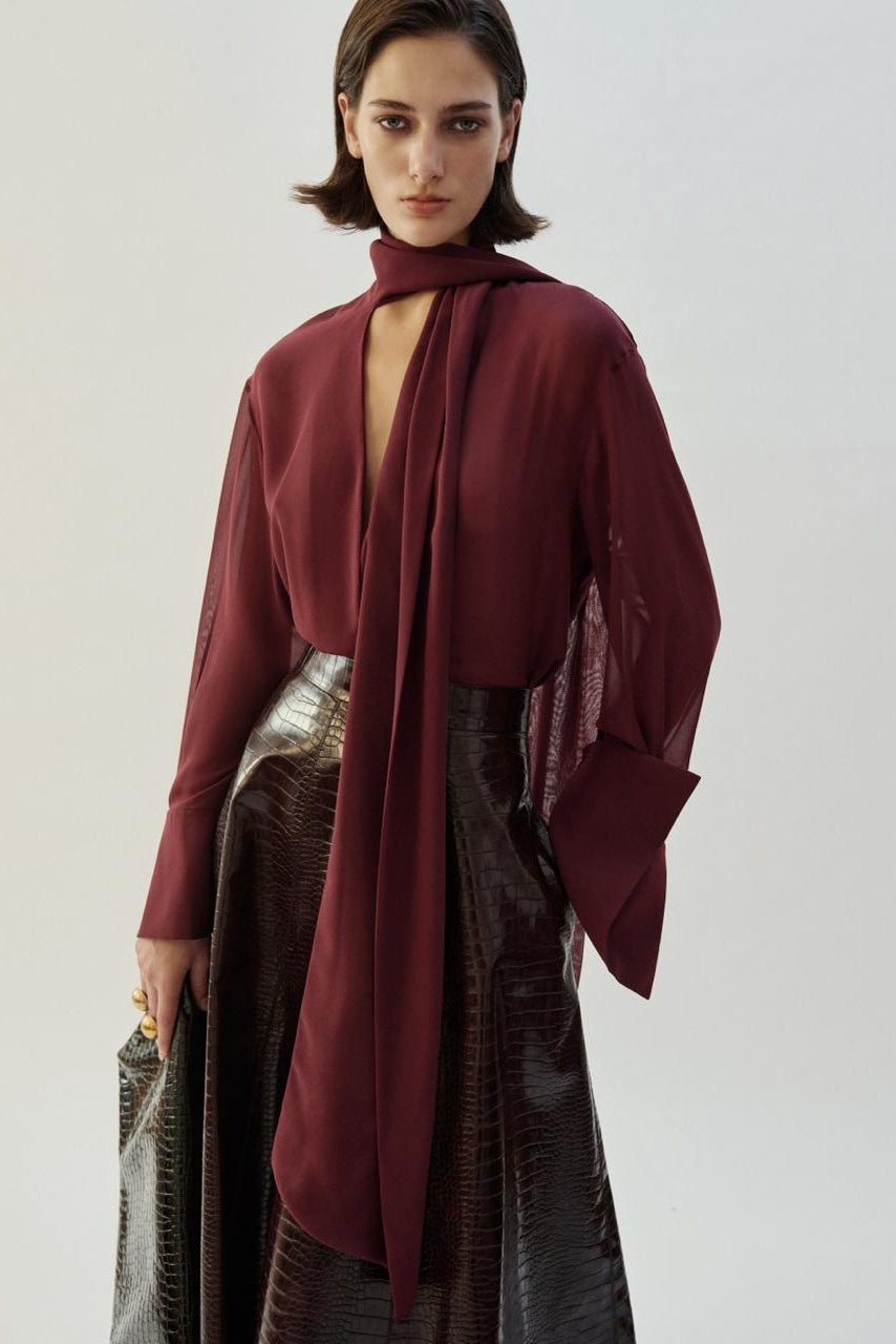 SCARF CHIFFON BLOUSE