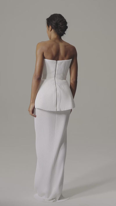 Rook Pleated Set by J'amemme — movement video of the pleated bustier and skirt set