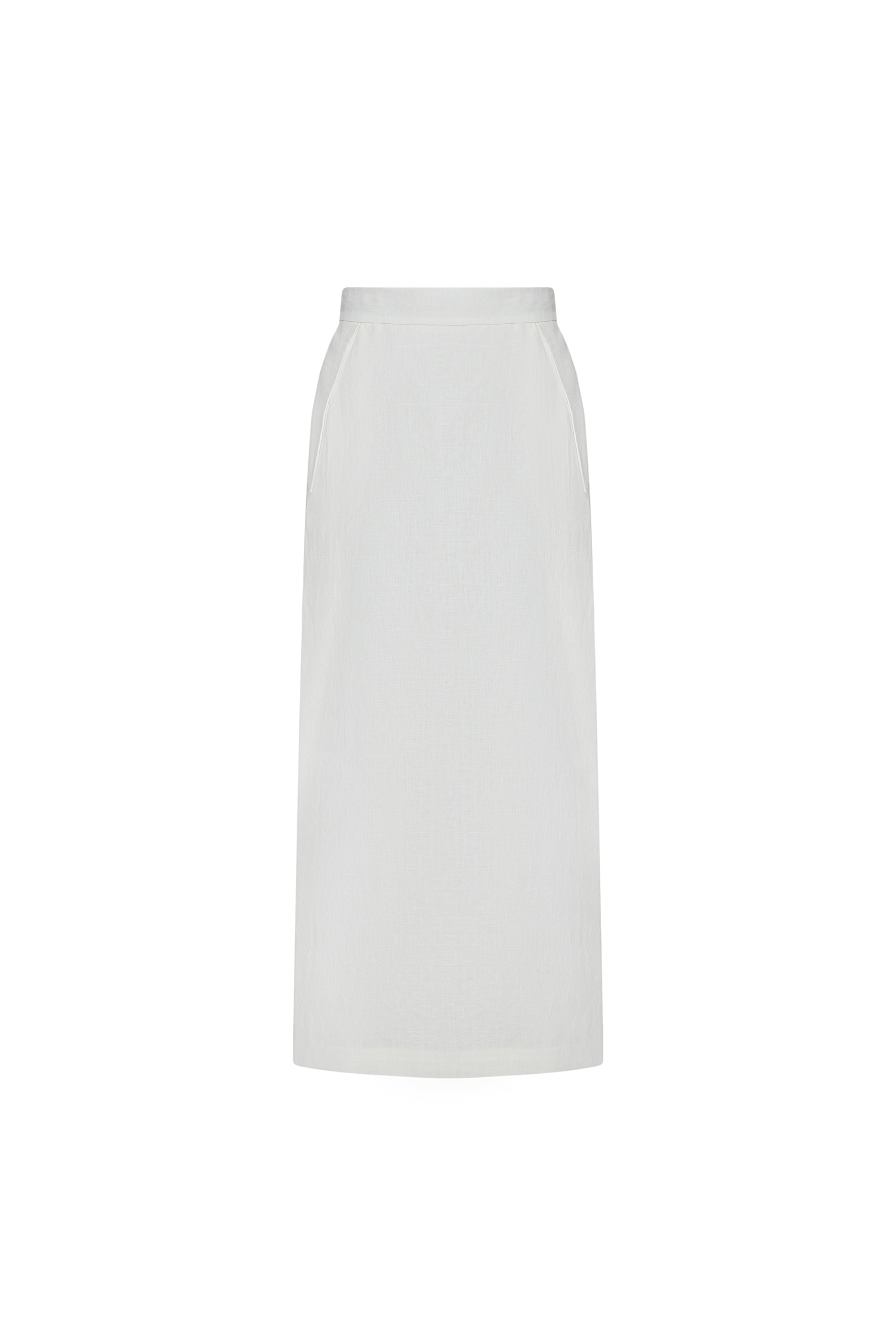 TYRA WHITE MIDI SKIRT