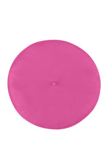 FUCHSIA LEATHER BERET