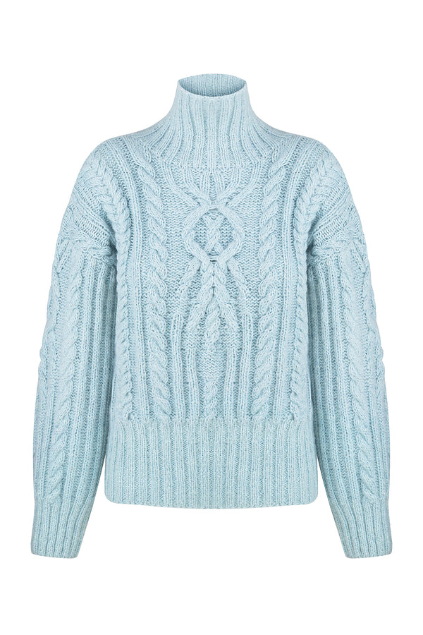 VALERIE WOOL CABLE KNIT SWEATER