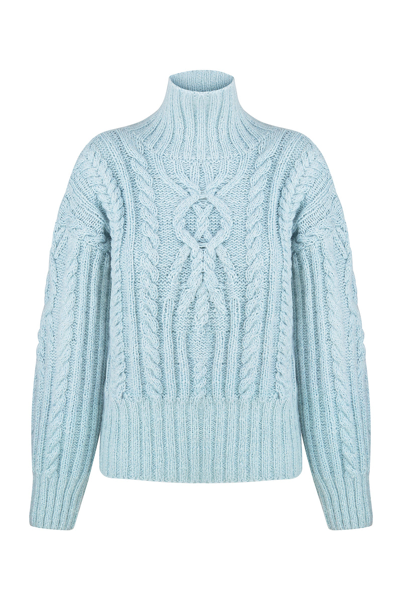 VALERIE WOOL CABLE KNIT SWEATER