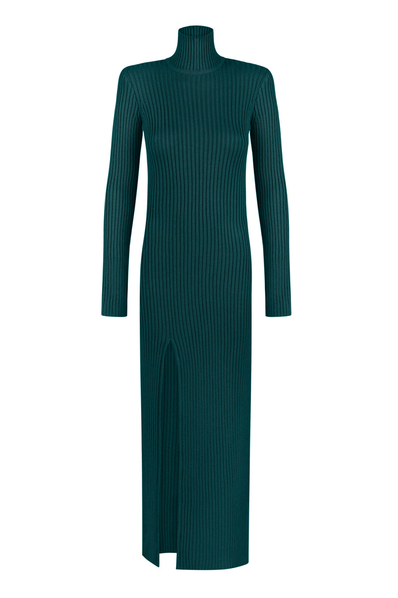 ELZA KNIT EMERALD DRESS