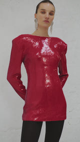 ANDROMEDA RED MINI DRESS