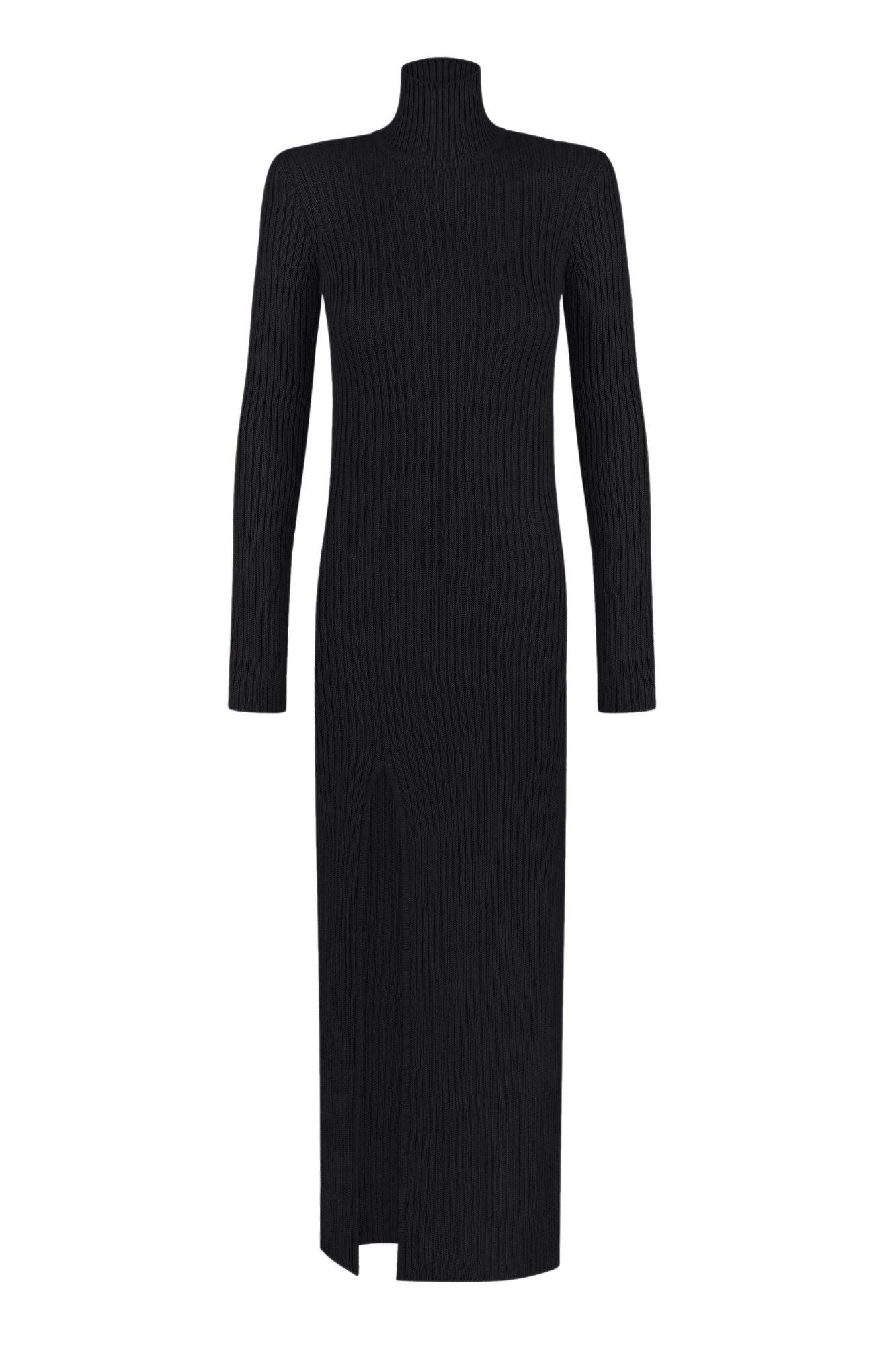 ELZA KNIT BLACK DRESS