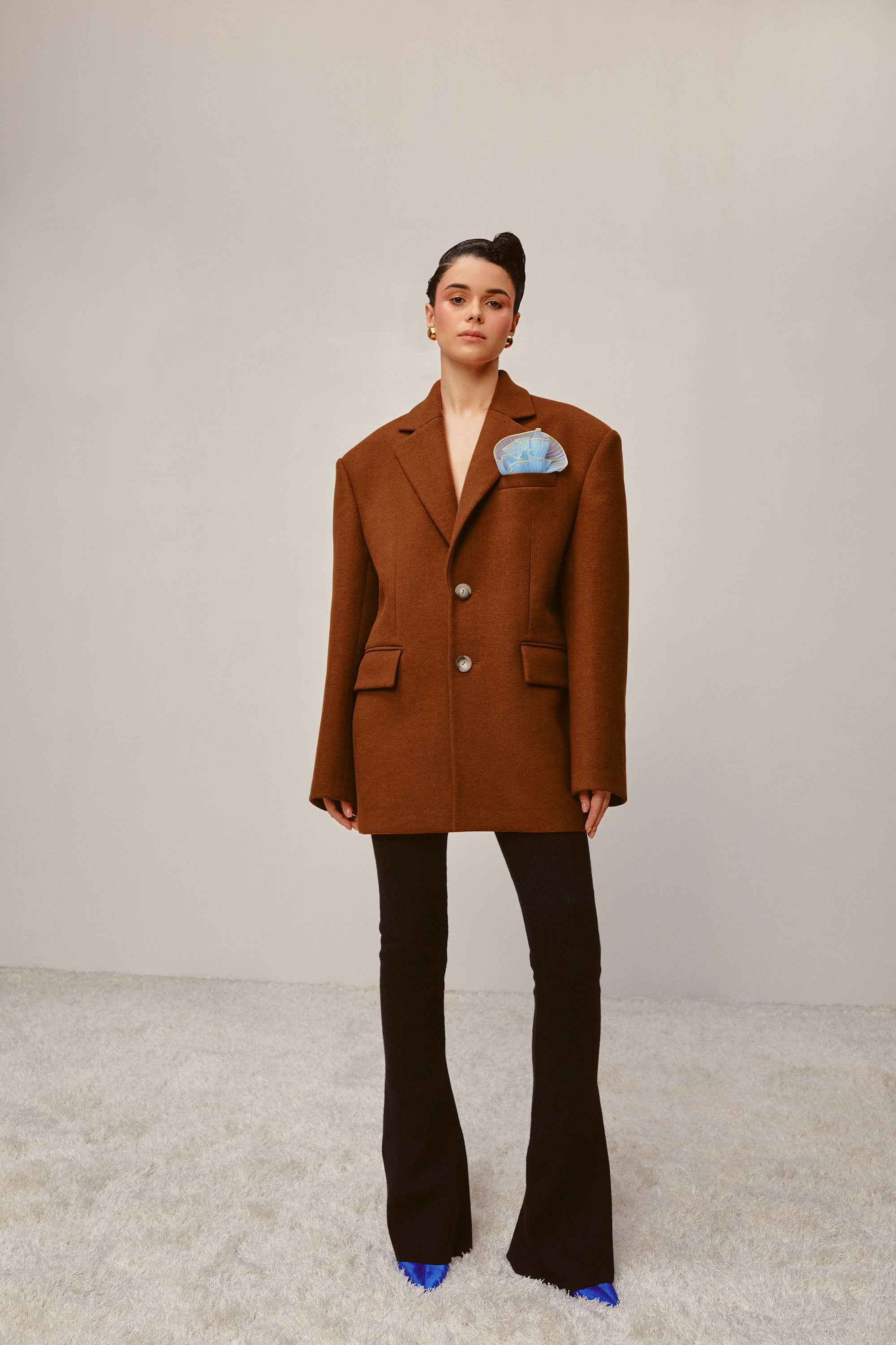 J'amemme brown wool coat