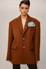 J'amemme brown wool coat