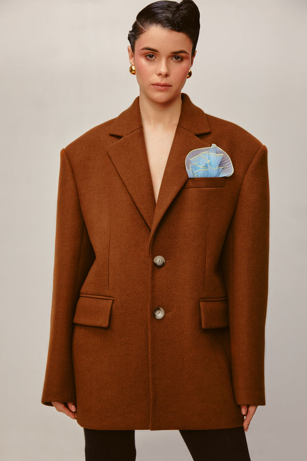 J'amemme brown wool coat