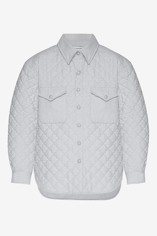 SONYA SHELL GREY QUILTED SHIRT